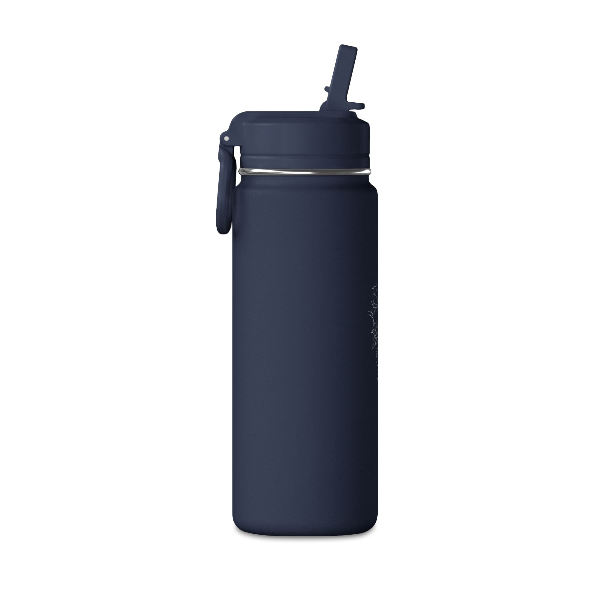 Personalisierte Trinkflasche Kinder mit Strohhalm | Edelstahl Trinkflasche Schule, Auslaufsicher Thermoflasche Kindergarten 590ml