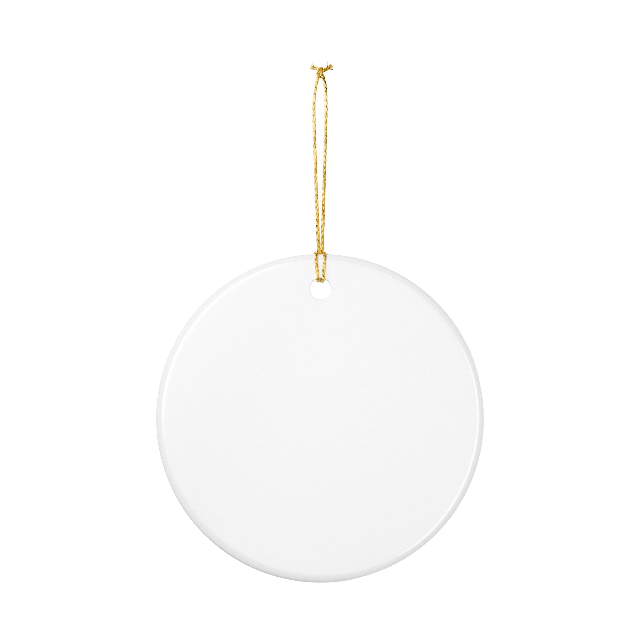 Keramik-Weihnachtskugel „Vintage Roter LKW“ – Nostalgischer Christbaumschmuck mit Golddetails
