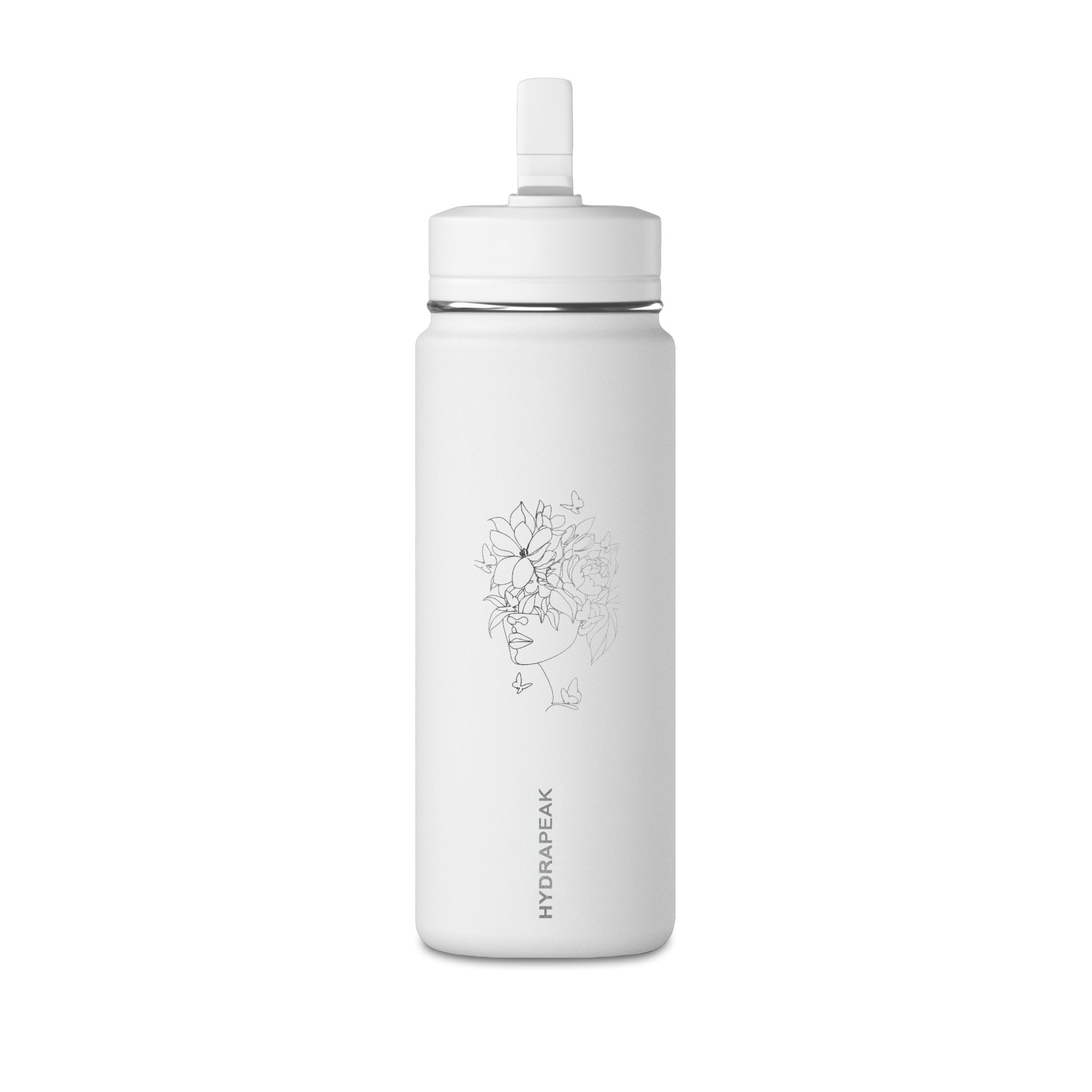 Personalisierte Trinkflasche Kinder mit Strohhalm | Edelstahl Trinkflasche Schule, Auslaufsicher Thermoflasche Kindergarten 590ml