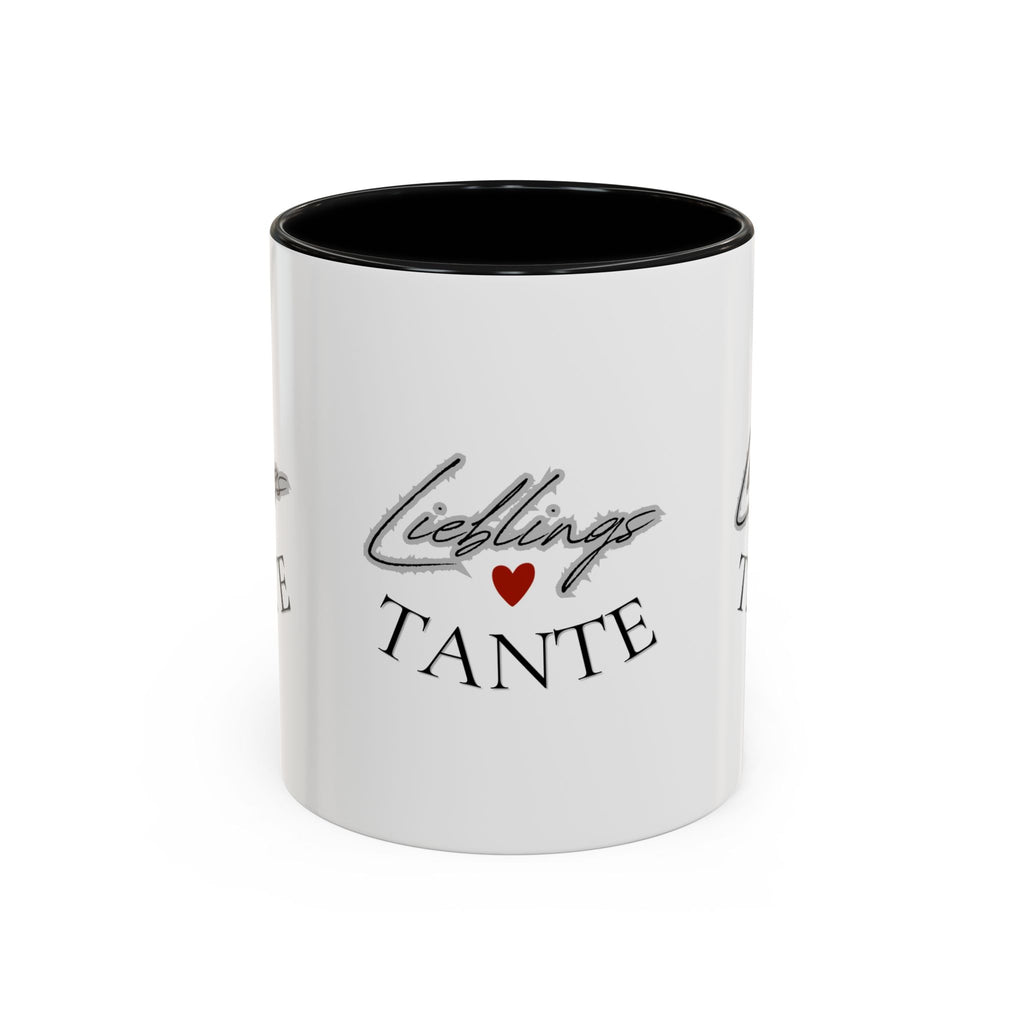 Lieblings Tante Kaffeebecher — Akzent-Keramiktasse mit Herz (11/15oz)