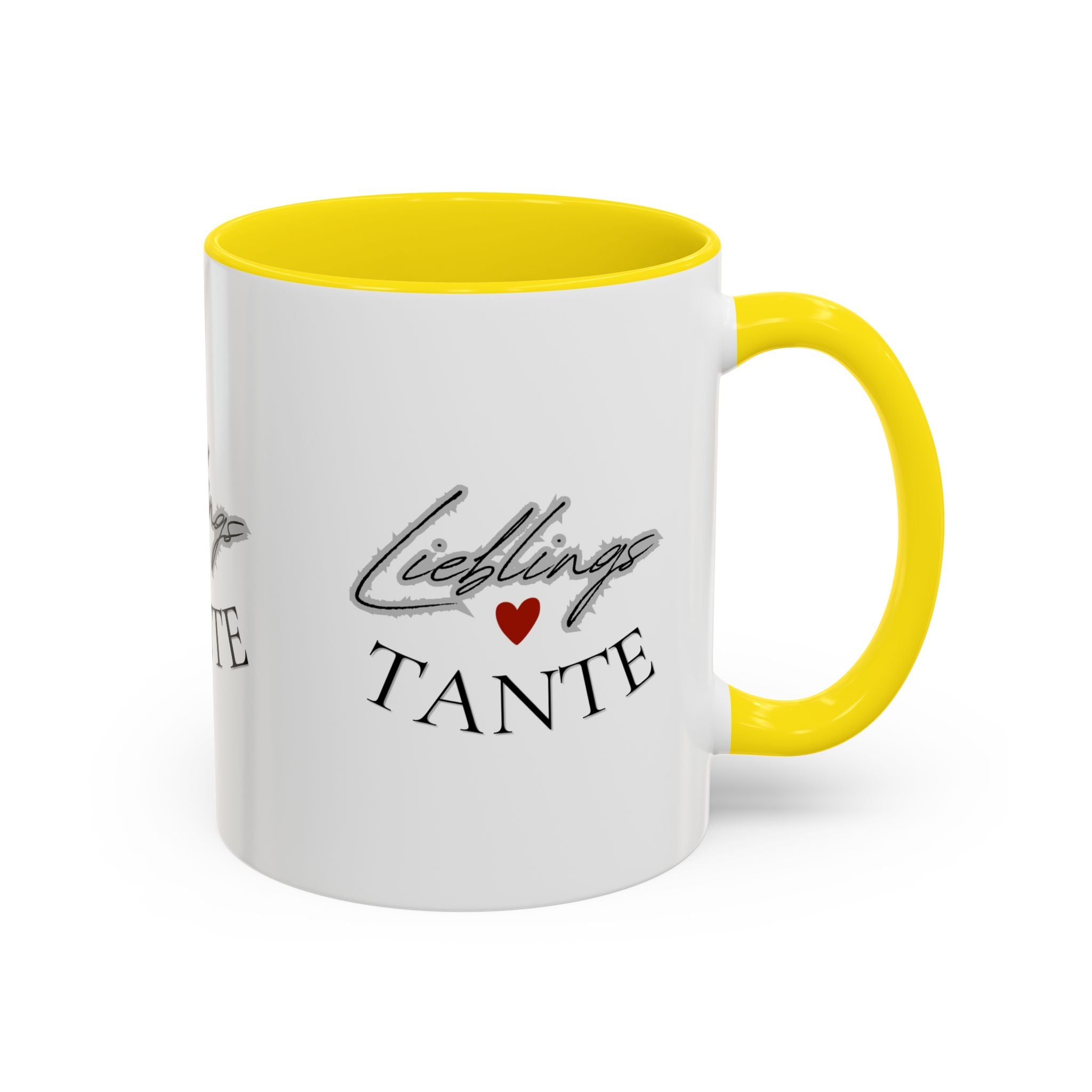 Lieblings Tante Kaffeebecher — Akzent-Keramiktasse mit Herz (11/15oz)