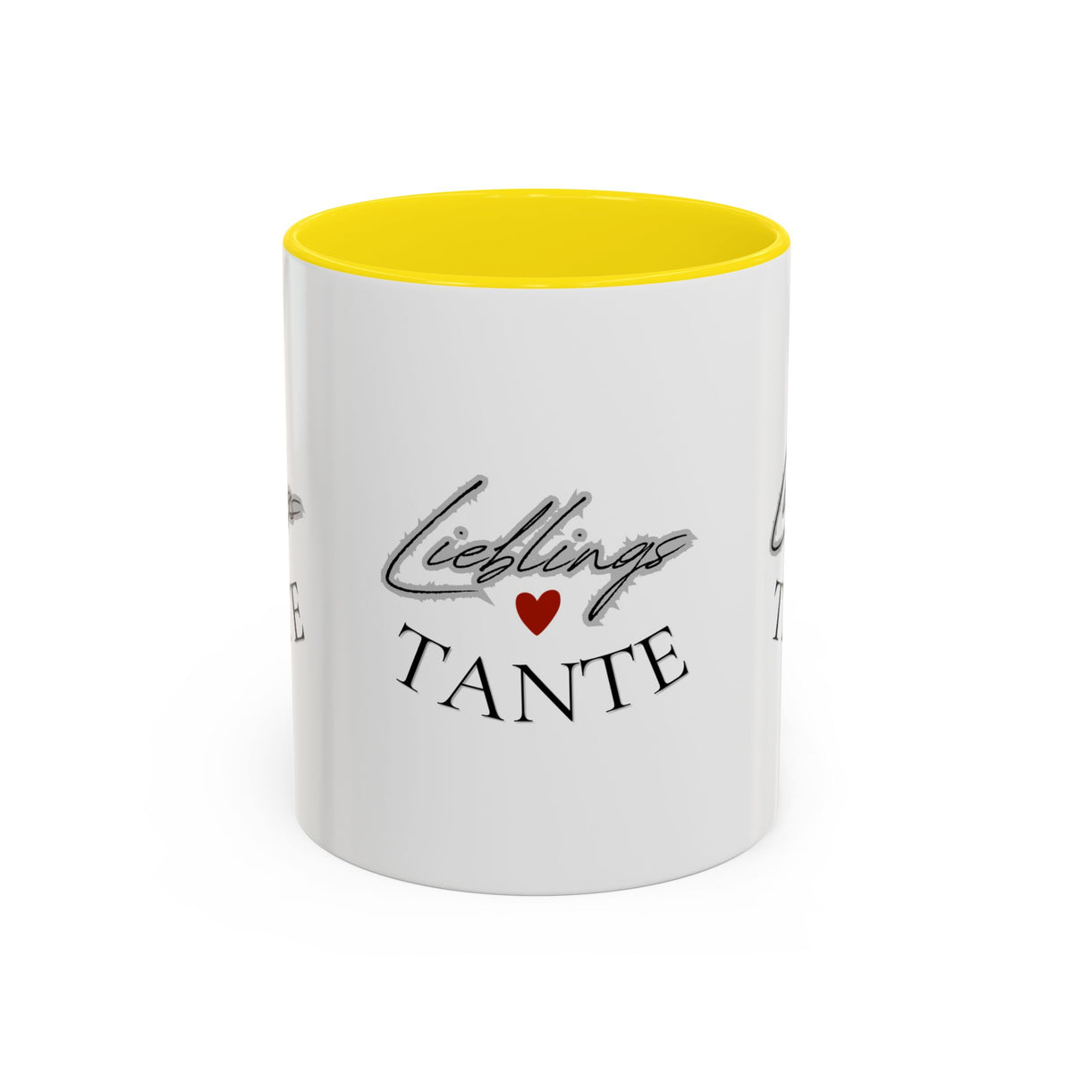 Lieblings Tante Kaffeebecher — Akzent-Keramiktasse mit Herz (11/15oz)
