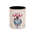 Keramikbecher „Super MOM“ mit Farbakzent | Tasse für Mamas