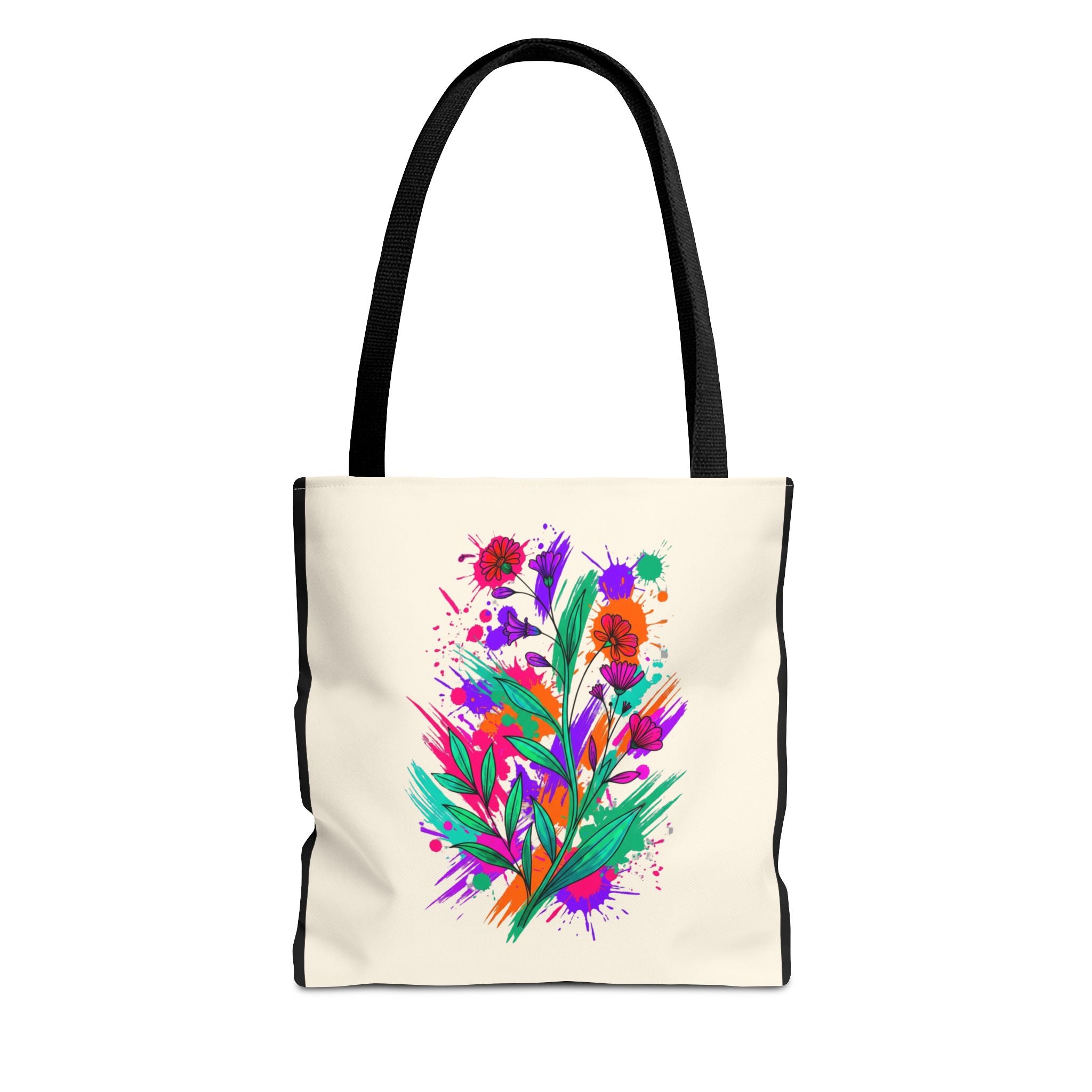 Polyester-Tragetasche „Aquarell-Blüten“ | Robuste Einkaufstasche mit Kunst-Flair
