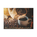 Geschenk für Kaffeeliebhaber Glas Schneidebrett | Deko Kaffeeecke, Servierplatte Kaffeehaus Design, Frühstücksbrettchen Glas