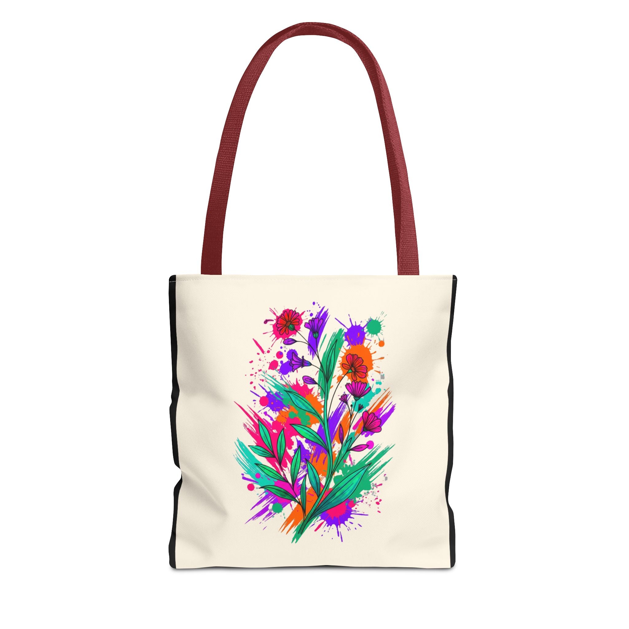 Polyester-Tragetasche „Aquarell-Blüten“ | Robuste Einkaufstasche mit Kunst-Flair