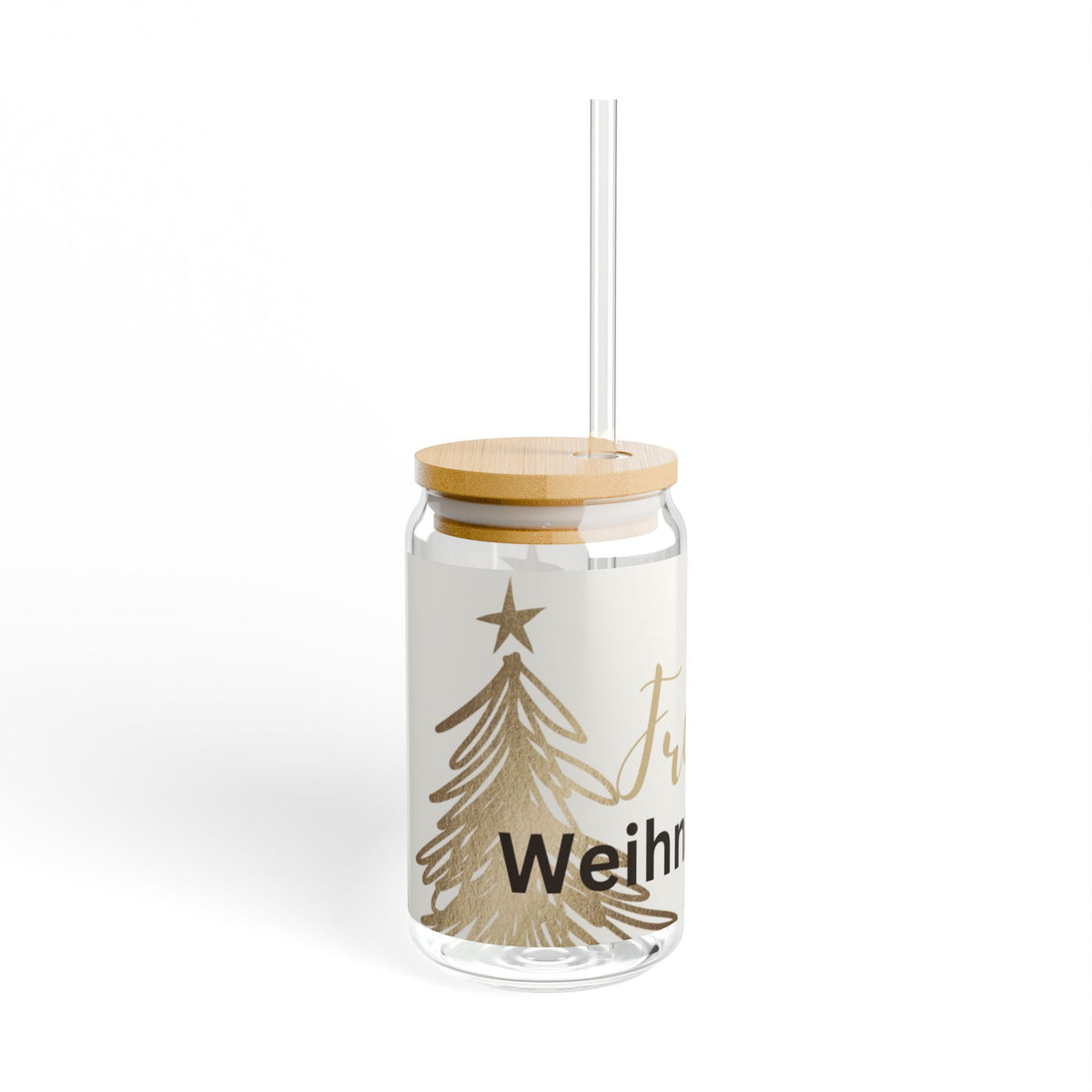 Weihnachts-Trinkglas 450 ml – Festliches Glas mit „Frohe Weihnachten