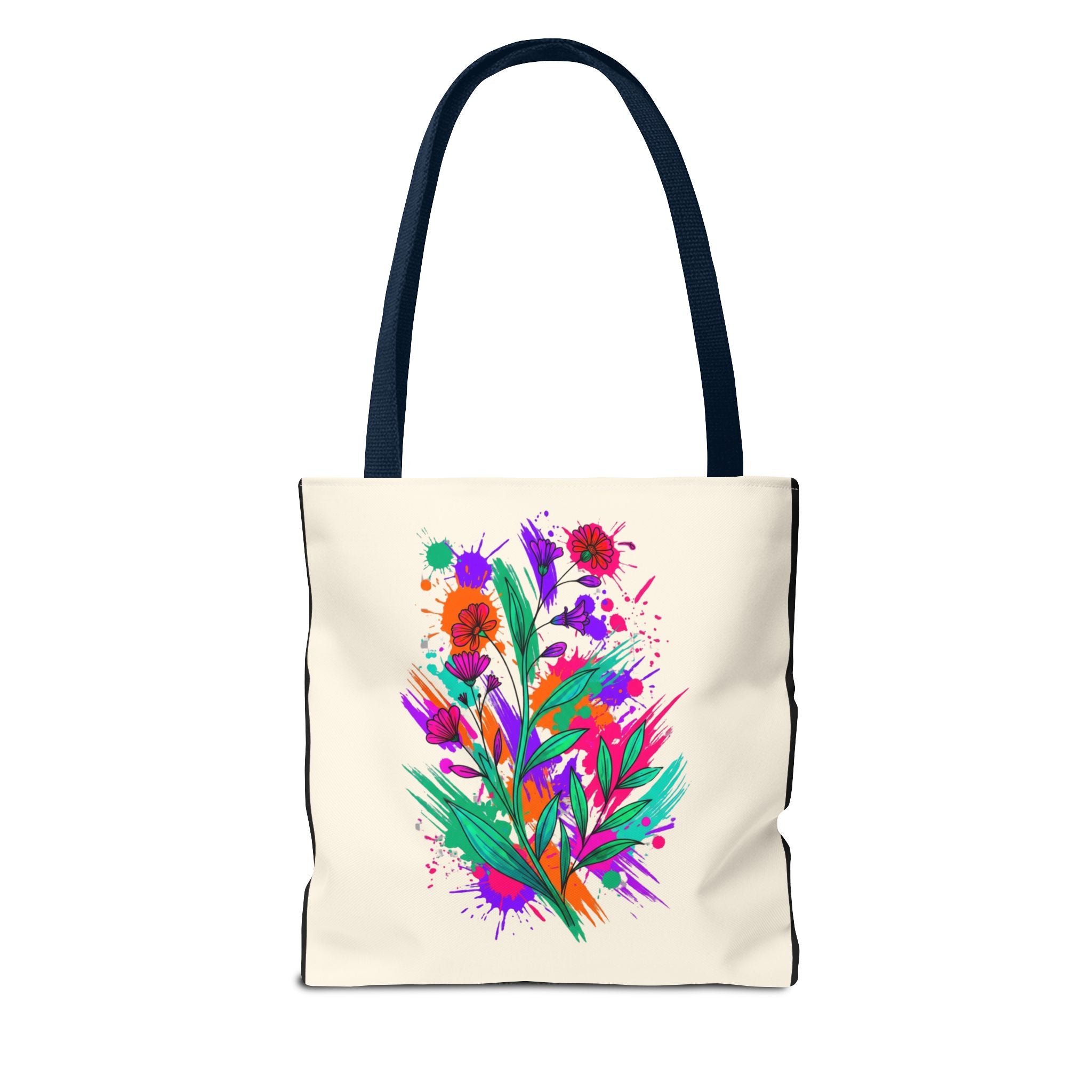Polyester-Tragetasche „Aquarell-Blüten“ | Robuste Einkaufstasche mit Kunst-Flair