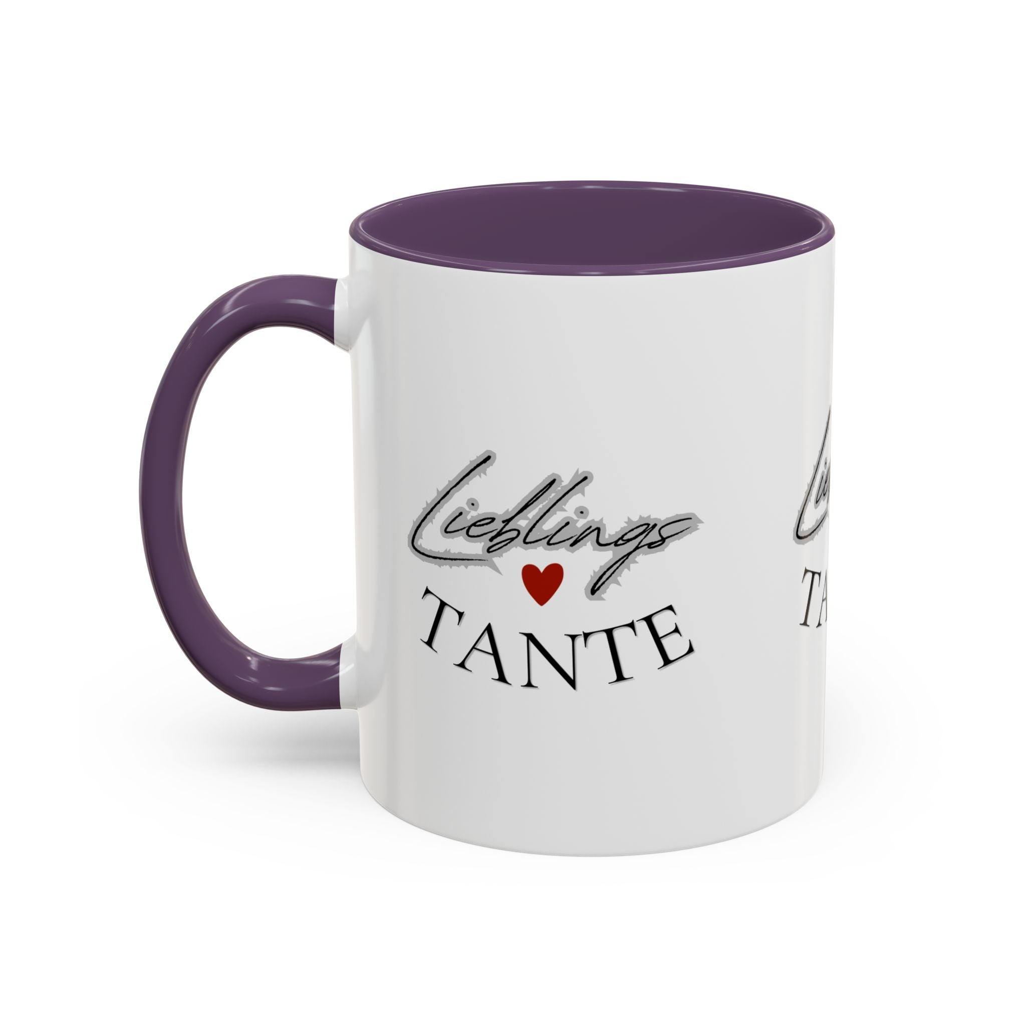 Lieblings Tante Kaffeebecher — Akzent-Keramiktasse mit Herz (11/15oz)