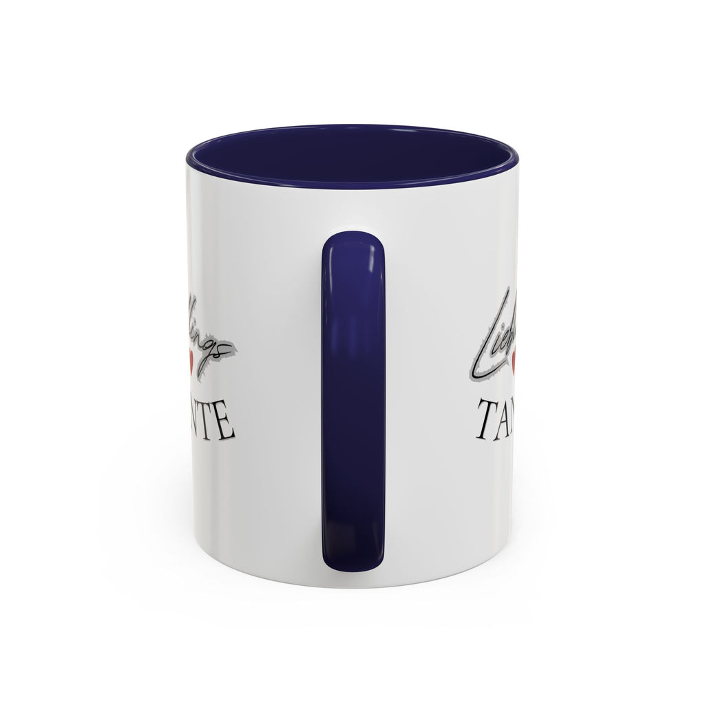 Lieblings Tante Kaffeebecher — Akzent-Keramiktasse mit Herz (11/15oz)