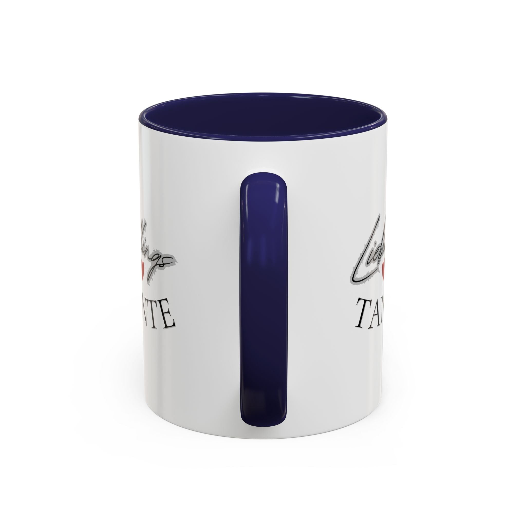 Lieblings Tante Kaffeebecher — Akzent-Keramiktasse mit Herz (11/15oz)