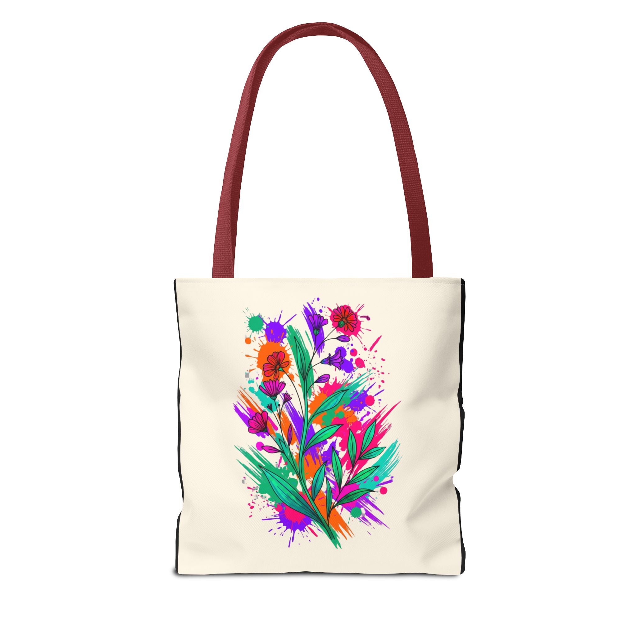 Polyester-Tragetasche „Aquarell-Blüten“ | Robuste Einkaufstasche mit Kunst-Flair