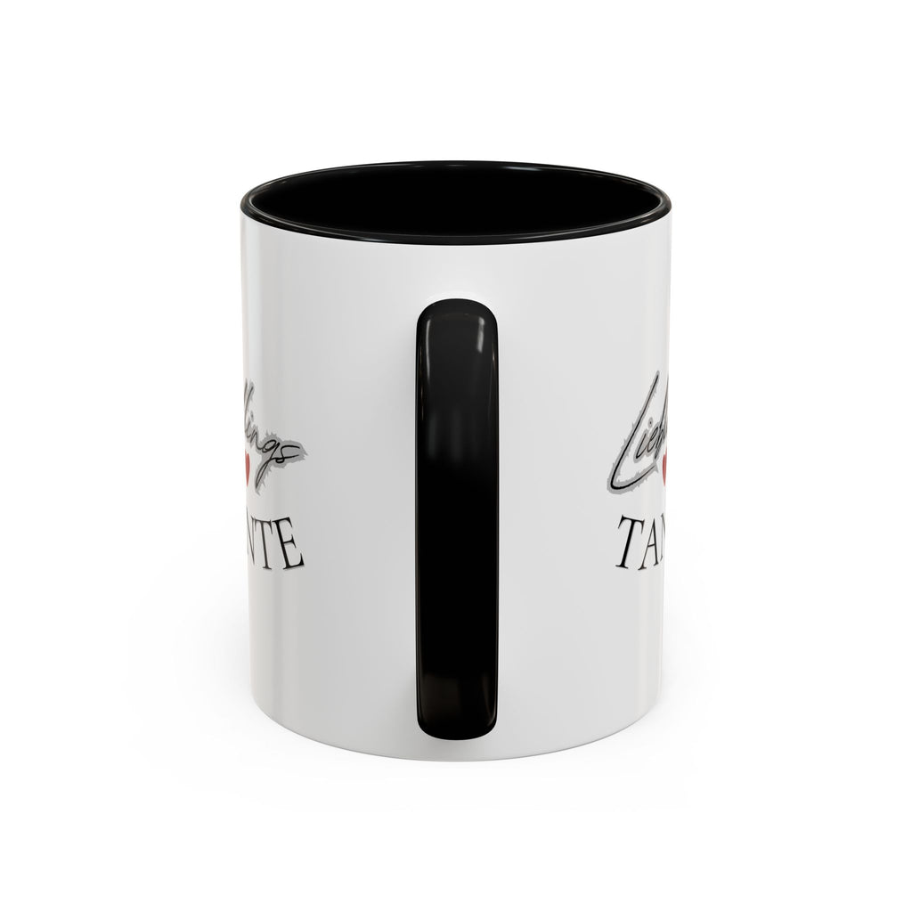 Lieblings Tante Kaffeebecher — Akzent-Keramiktasse mit Herz (11/15oz)