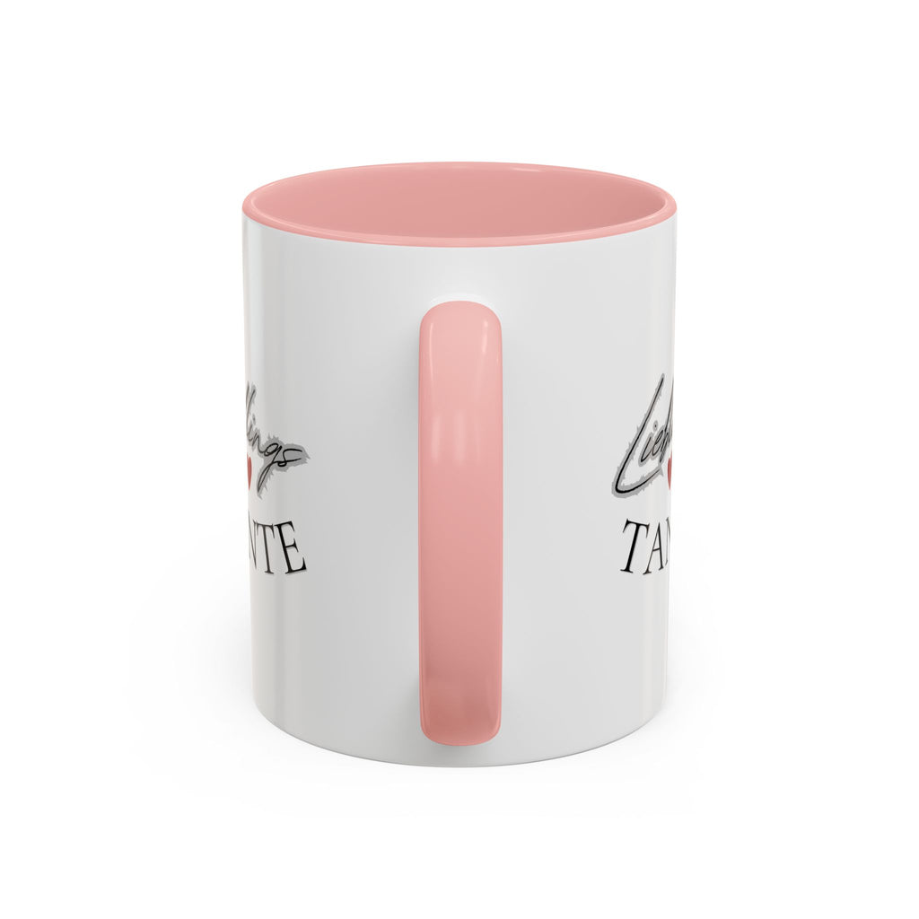 Lieblings Tante Kaffeebecher — Akzent-Keramiktasse mit Herz (11/15oz)