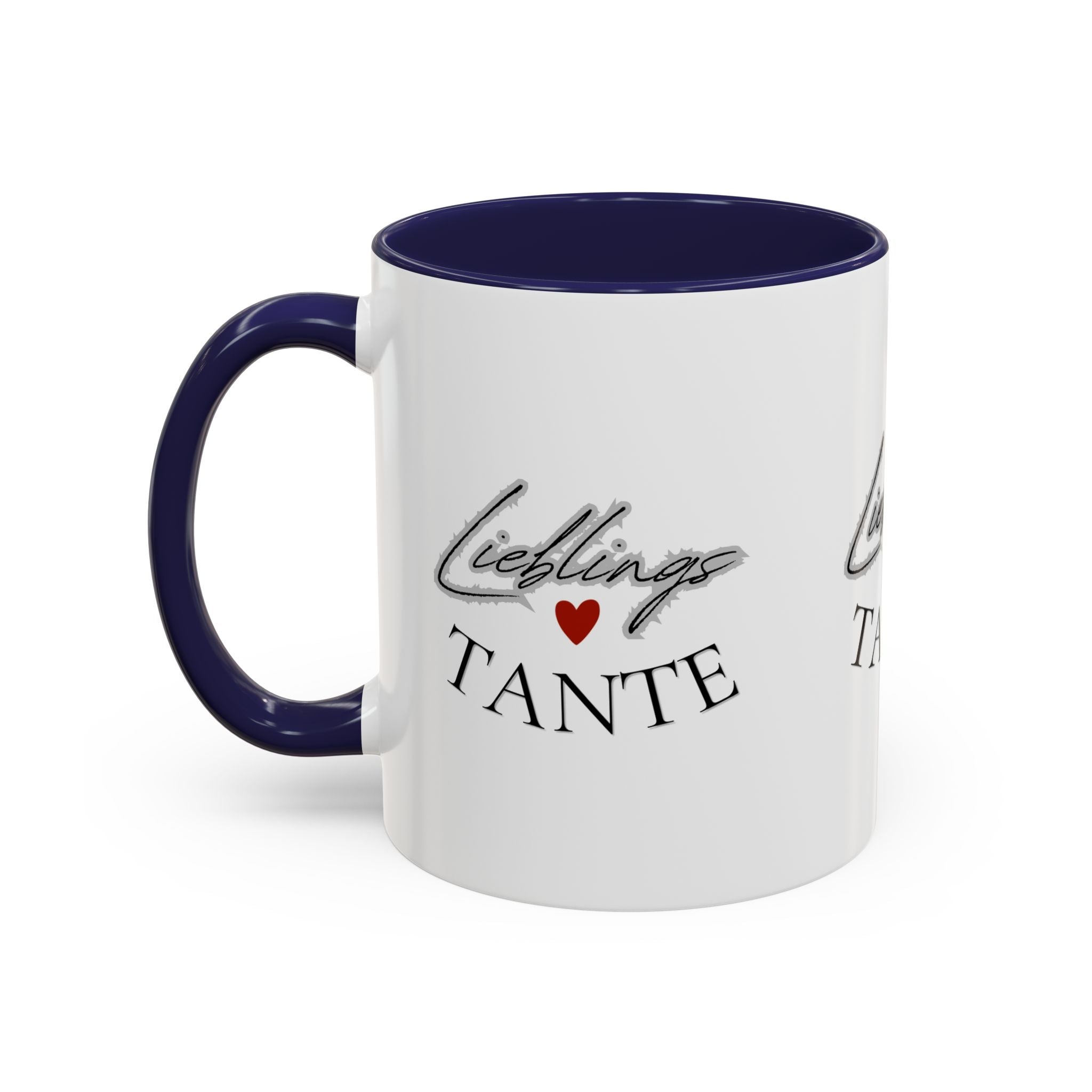 Lieblings Tante Kaffeebecher — Akzent-Keramiktasse mit Herz (11/15oz)
