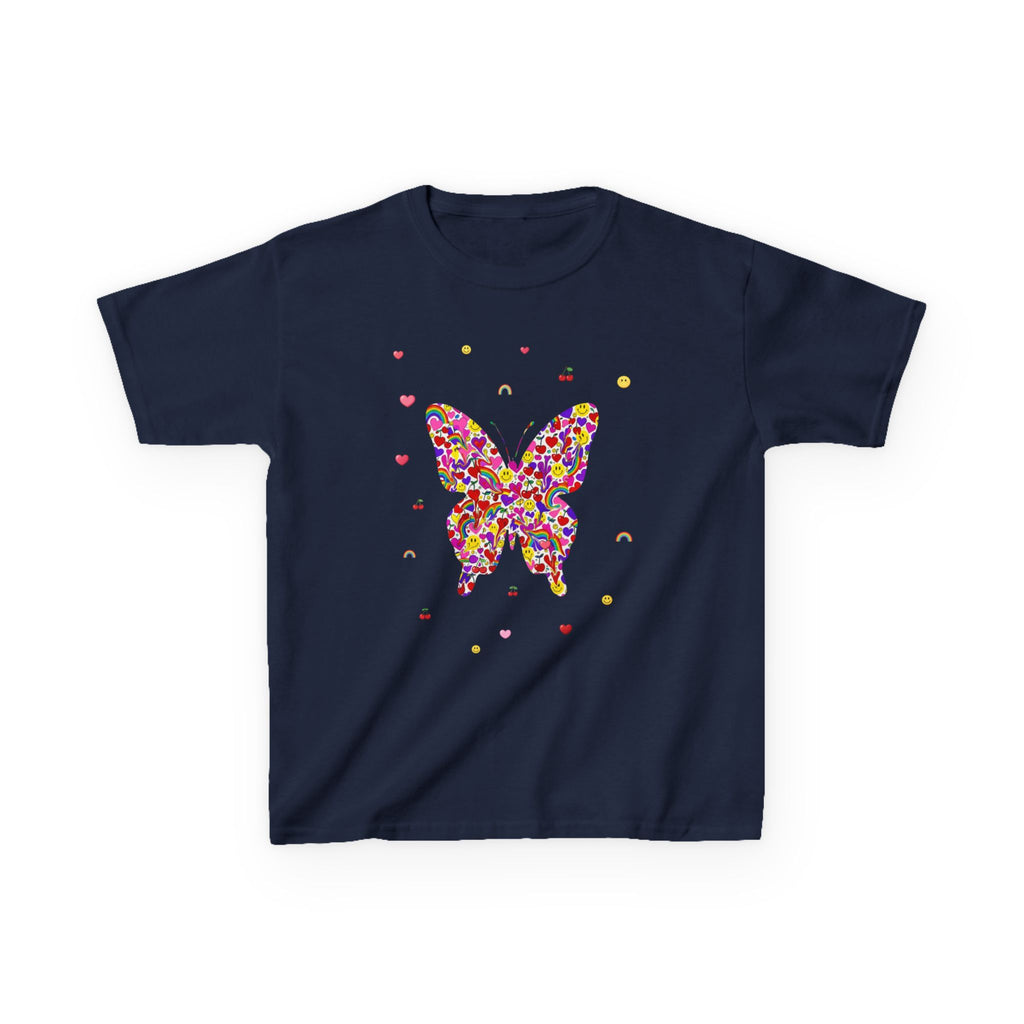 Kinder Baumwoll-T-Shirt „Konfetti-Schmetterling“ | Zertifiziertes Canvas-Shirt