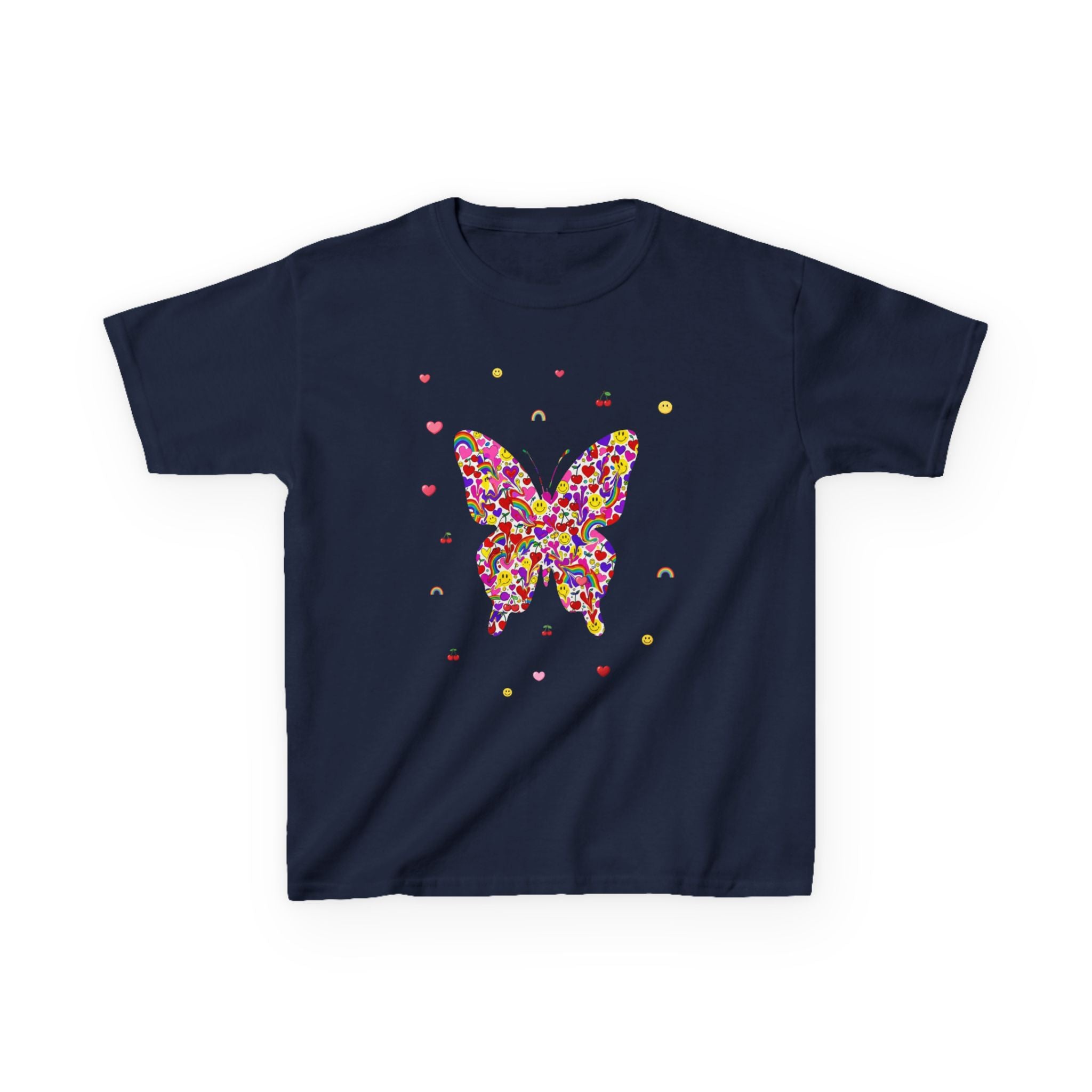 Kinder Baumwoll-T-Shirt „Konfetti-Schmetterling“ | Zertifiziertes Canvas-Shirt