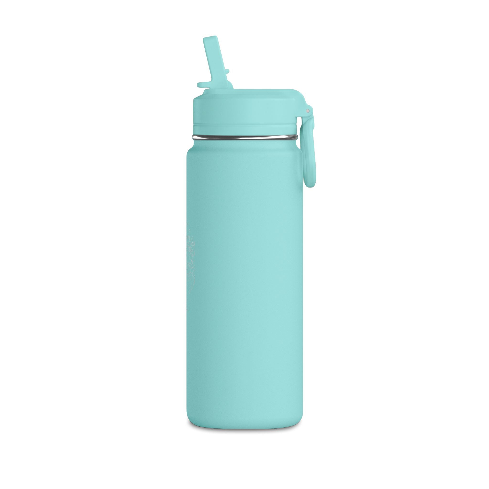 Personalisierte Trinkflasche Kinder mit Strohhalm | Edelstahl Trinkflasche Schule, Auslaufsicher Thermoflasche Kindergarten 590ml