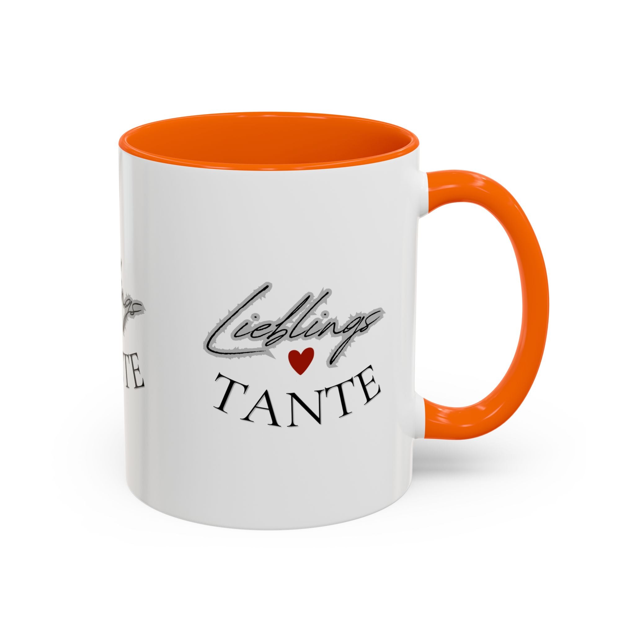 Lieblings Tante Kaffeebecher — Akzent-Keramiktasse mit Herz (11/15oz)