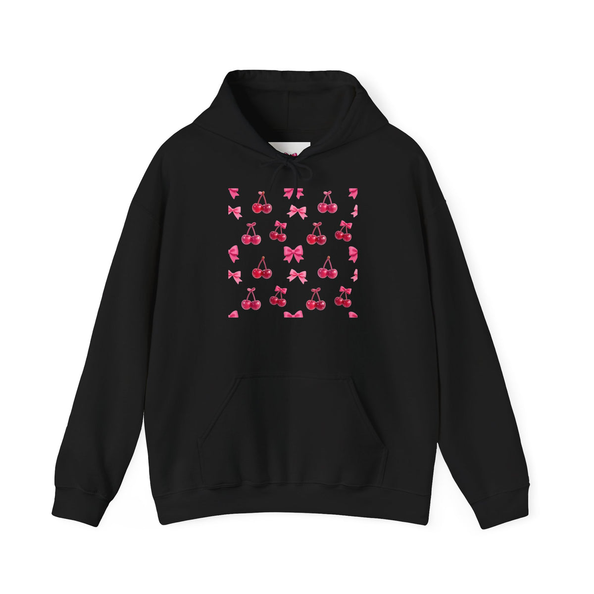 Kirsch-Hoodie Damen – Pinker Pullover mit Kirschenmuster | Kawaii Streetwear