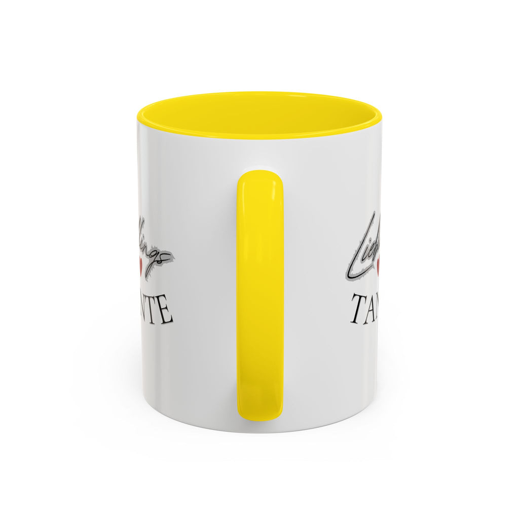 Lieblings Tante Kaffeebecher — Akzent-Keramiktasse mit Herz (11/15oz)
