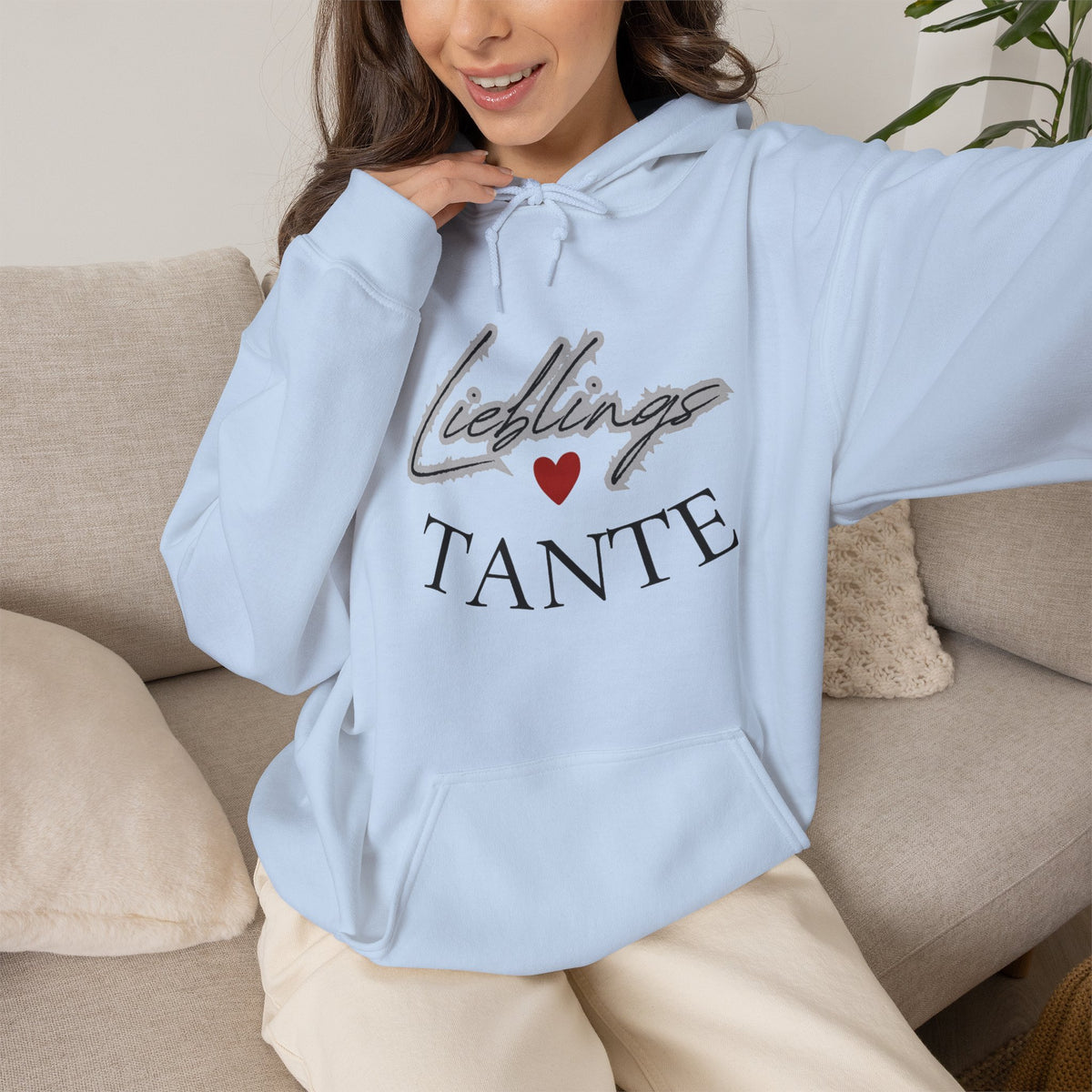 Lieblings-Tante Hoodie – Herz-Grafik Sweatshirt für Tanten