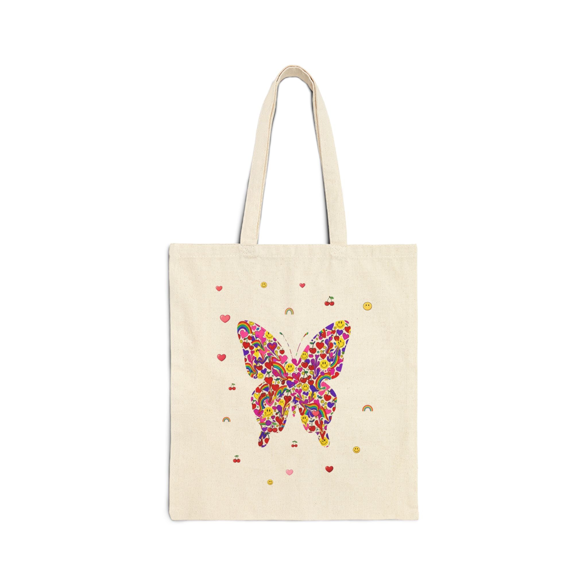 Baumwoll-Tragetasche „Mosaik-Schmetterling“ | Robuste Canvas-Einkaufstasche