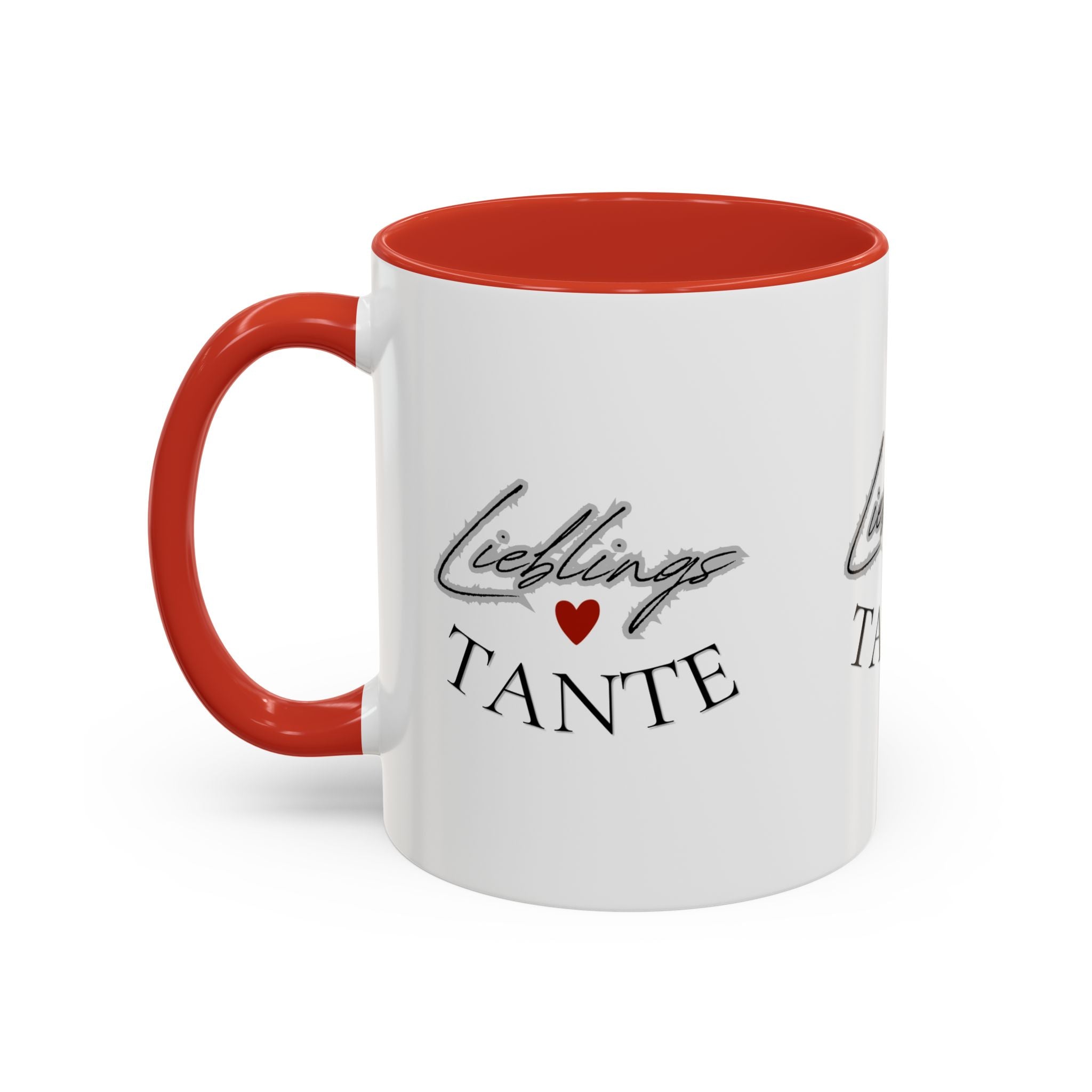 Lieblings Tante Kaffeebecher — Akzent-Keramiktasse mit Herz (11/15oz)