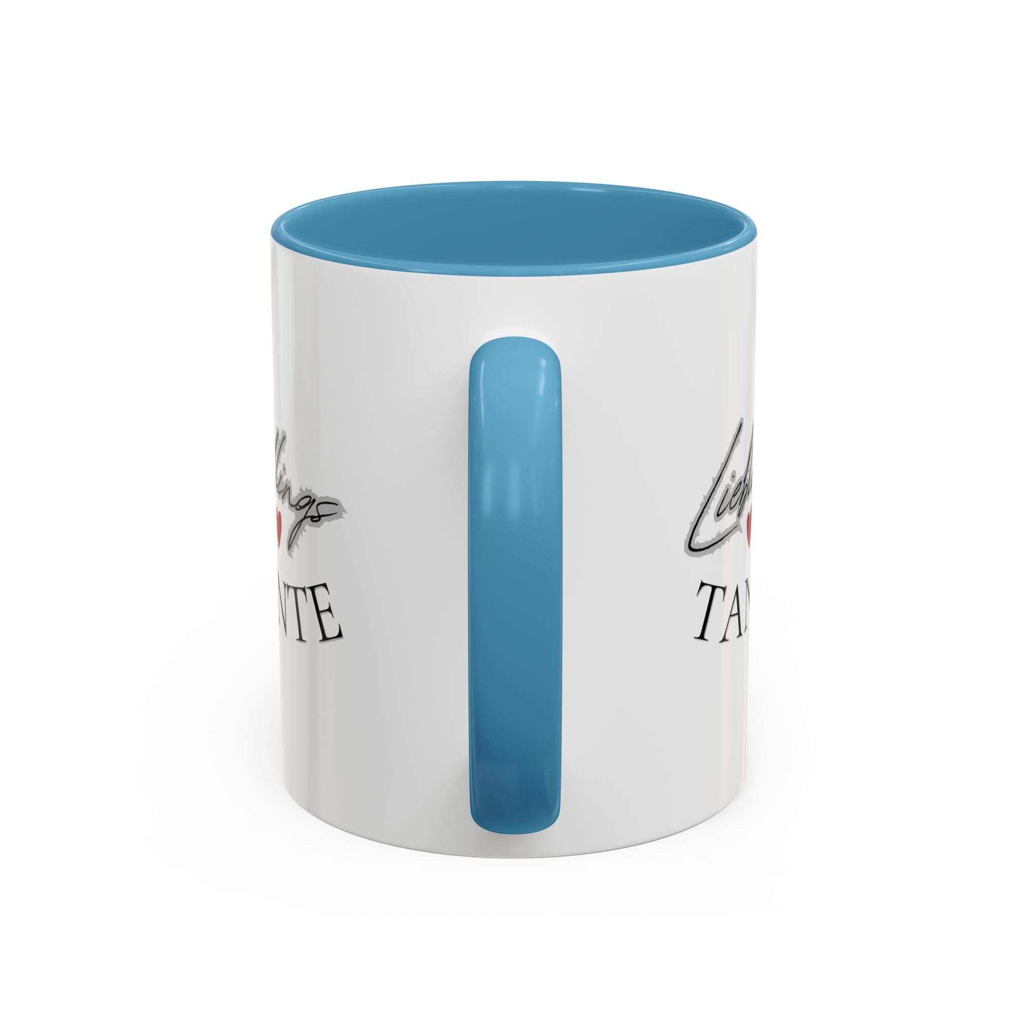 Lieblings Tante Kaffeebecher — Akzent-Keramiktasse mit Herz (11/15oz)