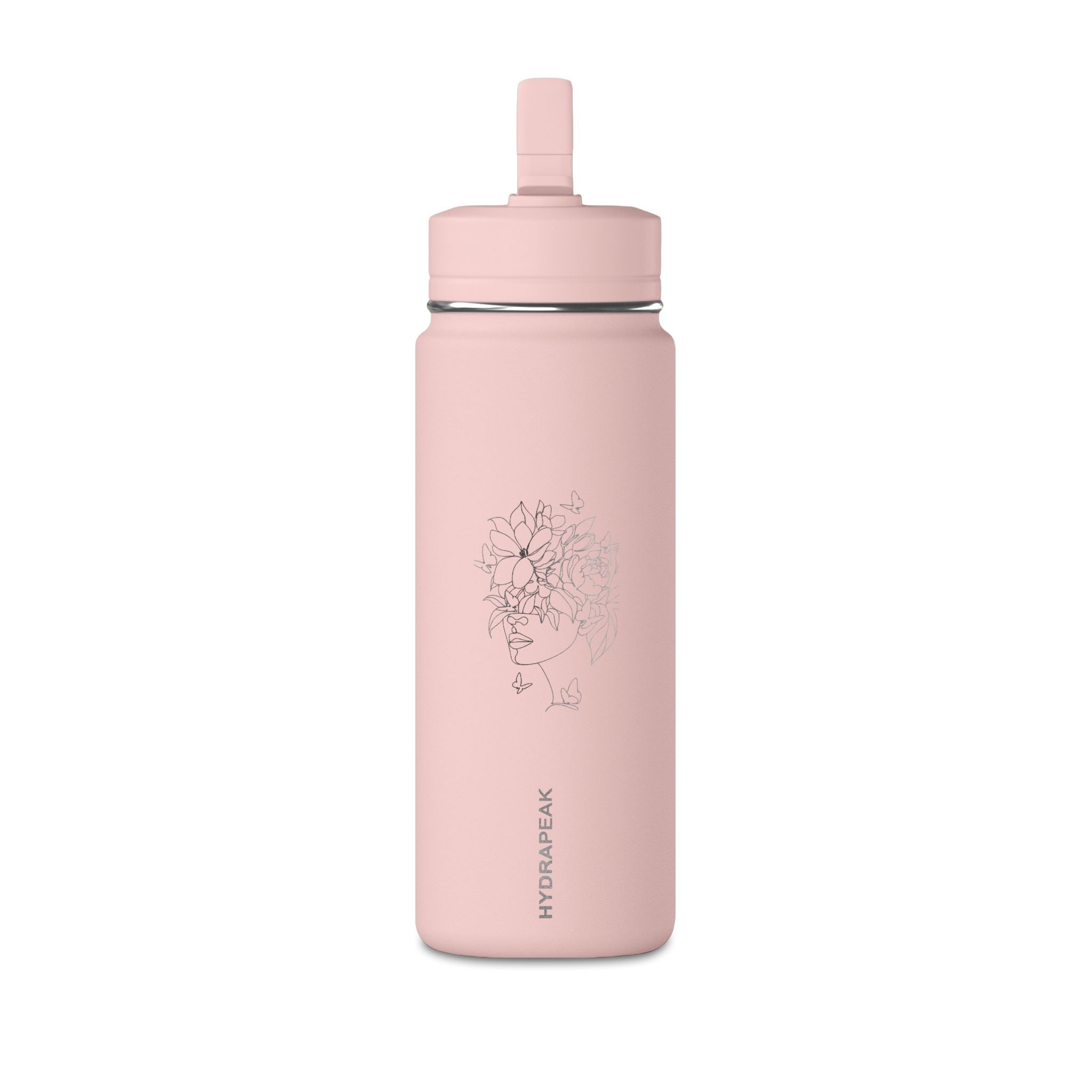 Personalisierte Trinkflasche Kinder mit Strohhalm | Edelstahl Trinkflasche Schule, Auslaufsicher Thermoflasche Kindergarten 590ml