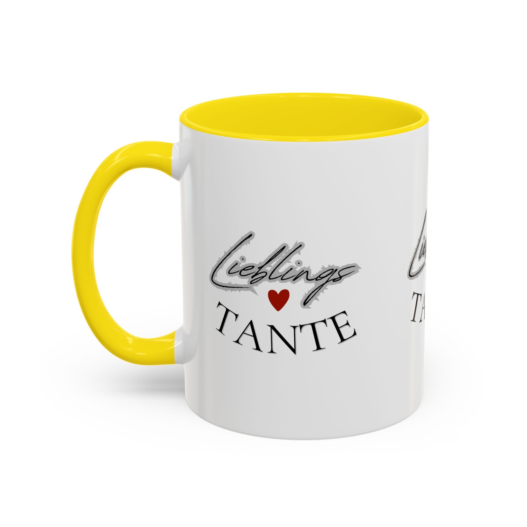 Lieblings Tante Kaffeebecher — Akzent-Keramiktasse mit Herz (11/15oz)