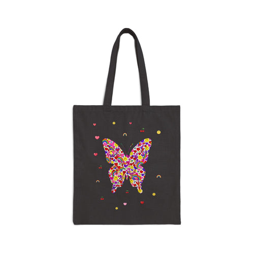 Baumwoll-Tragetasche „Mosaik-Schmetterling“ | Robuste Canvas-Einkaufstasche