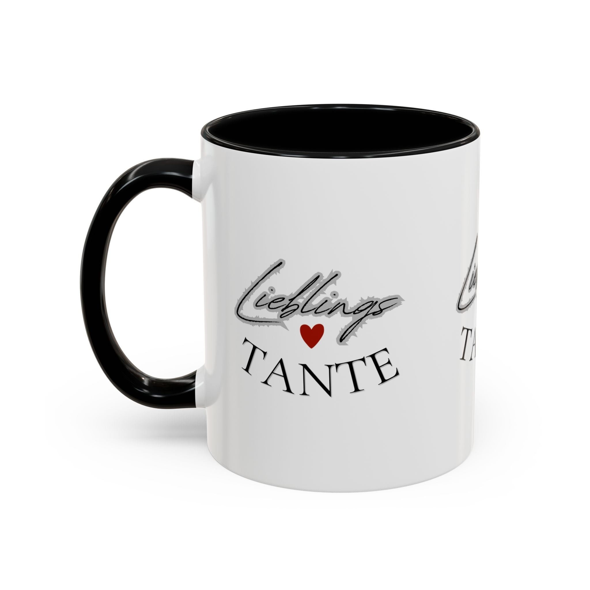 Lieblings Tante Kaffeebecher — Akzent-Keramiktasse mit Herz (11/15oz)