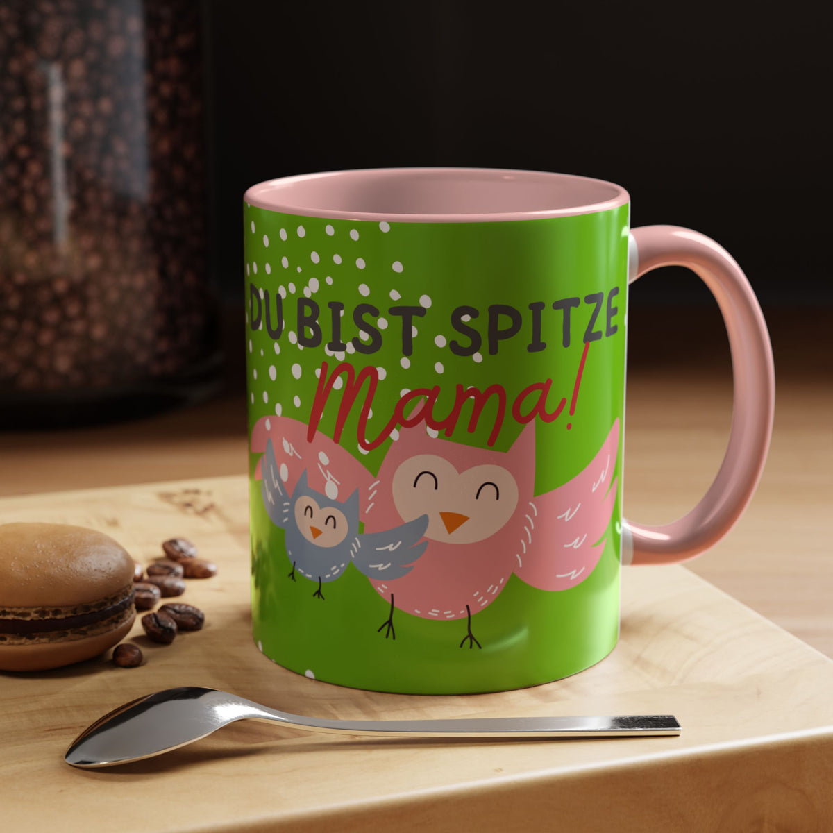 Mama Tasse – Du bist spitze! – Eulen-Motiv | Keramik Kaffeebecher Muttertagsgeschenk (11/15oz)