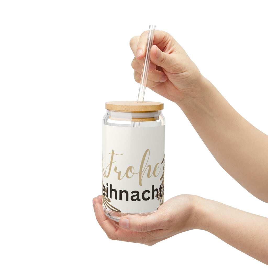 Weihnachts-Trinkglas 450 ml – Festliches Glas mit „Frohe Weihnachten