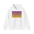 Hoodie mit minimalistischer Eltern-Kind Line Art | „Love Grows Where You Let It“ Farbverlauf-Print