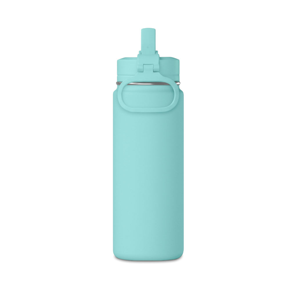 Personalisierte Trinkflasche Kinder mit Strohhalm | Edelstahl Trinkflasche Schule, Auslaufsicher Thermoflasche Kindergarten 590ml