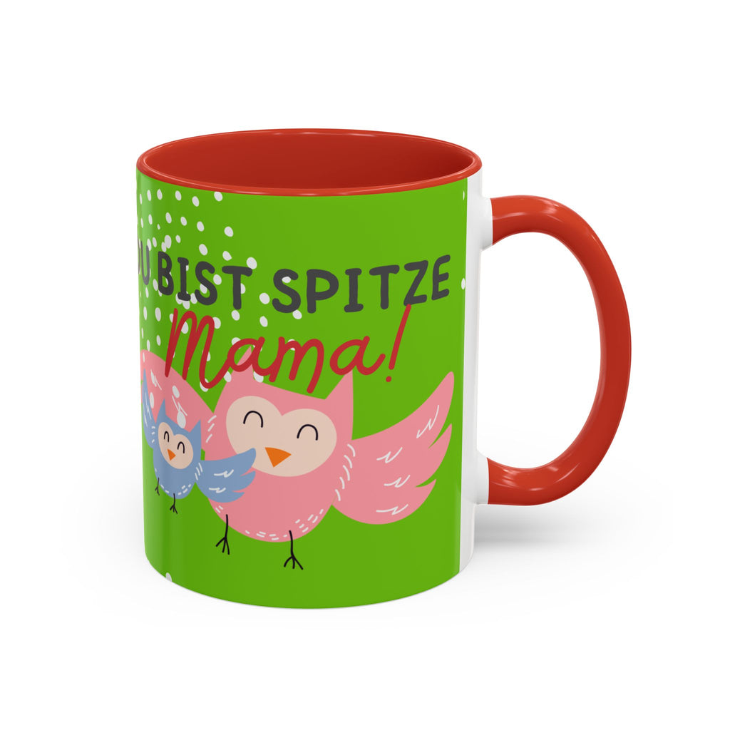 Mama Tasse – Du bist spitze! – Eulen-Motiv | Keramik Kaffeebecher Muttertagsgeschenk (11/15oz)