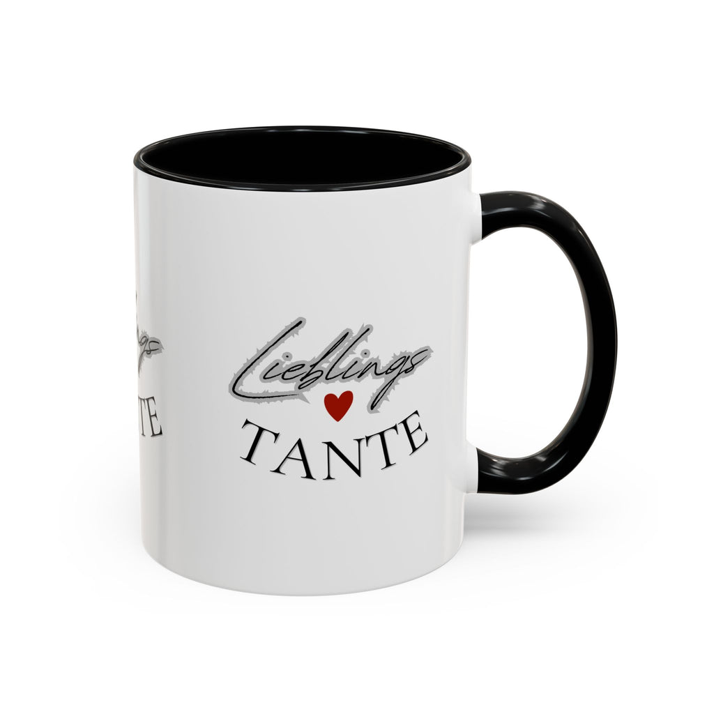 Lieblings Tante Kaffeebecher — Akzent-Keramiktasse mit Herz (11/15oz)