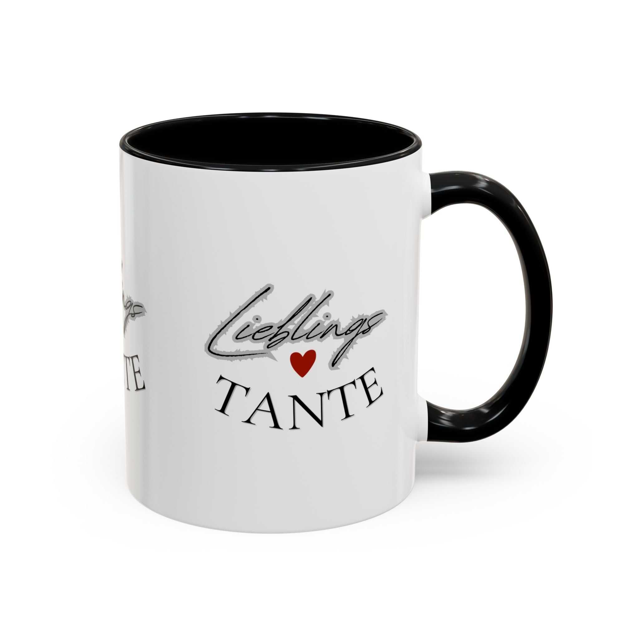 Lieblings Tante Kaffeebecher — Akzent-Keramiktasse mit Herz (11/15oz)