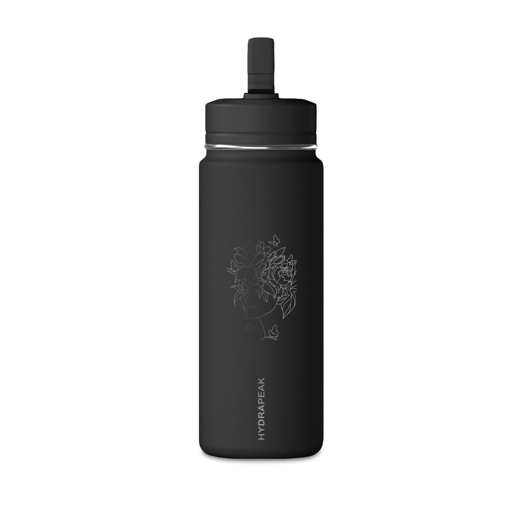 Personalisierte Trinkflasche Kinder mit Strohhalm | Edelstahl Trinkflasche Schule, Auslaufsicher Thermoflasche Kindergarten 590ml