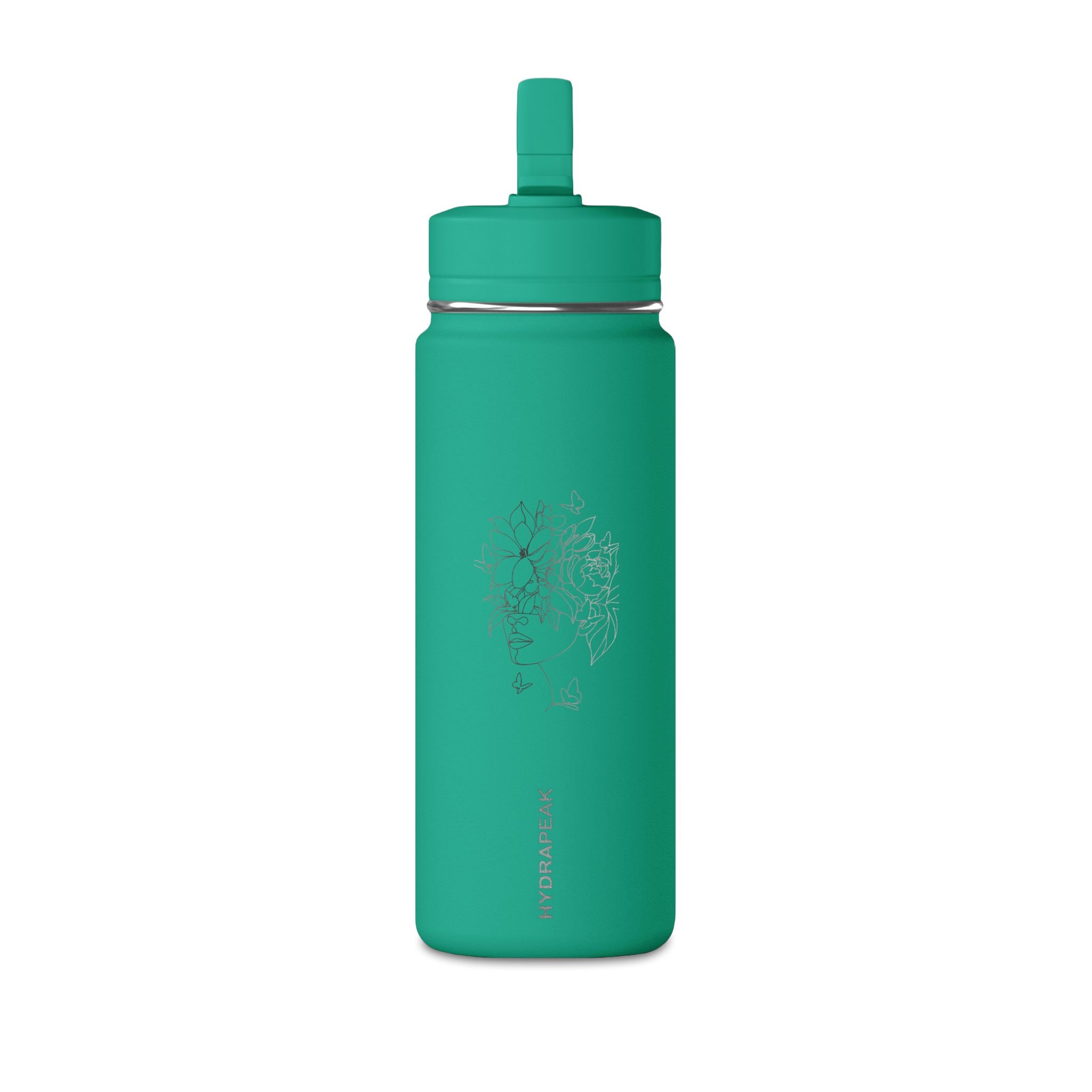 Personalisierte Trinkflasche Kinder mit Strohhalm | Edelstahl Trinkflasche Schule, Auslaufsicher Thermoflasche Kindergarten 590ml