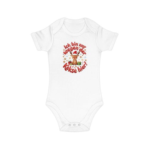 Baby Einteiler mit Umschlaghals – Weicher Baumwoll-Body mit Druckknopf