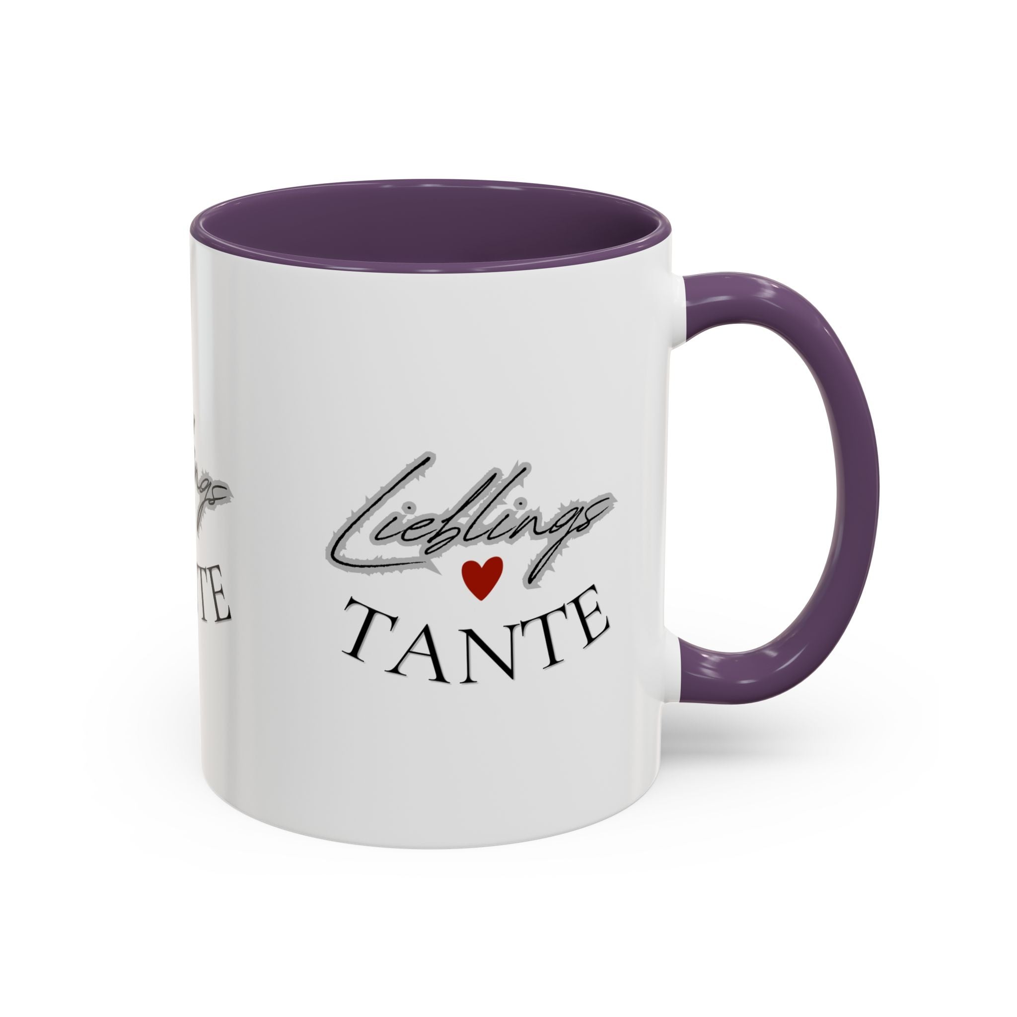 Lieblings Tante Kaffeebecher — Akzent-Keramiktasse mit Herz (11/15oz)
