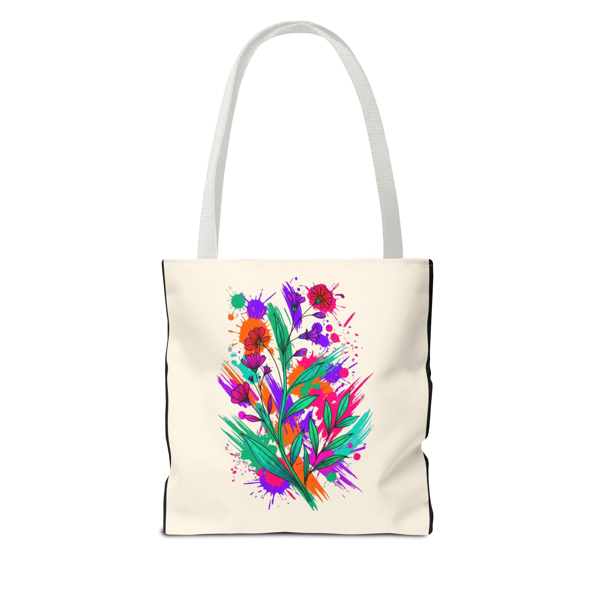 Polyester-Tragetasche „Aquarell-Blüten“ | Robuste Einkaufstasche mit Kunst-Flair