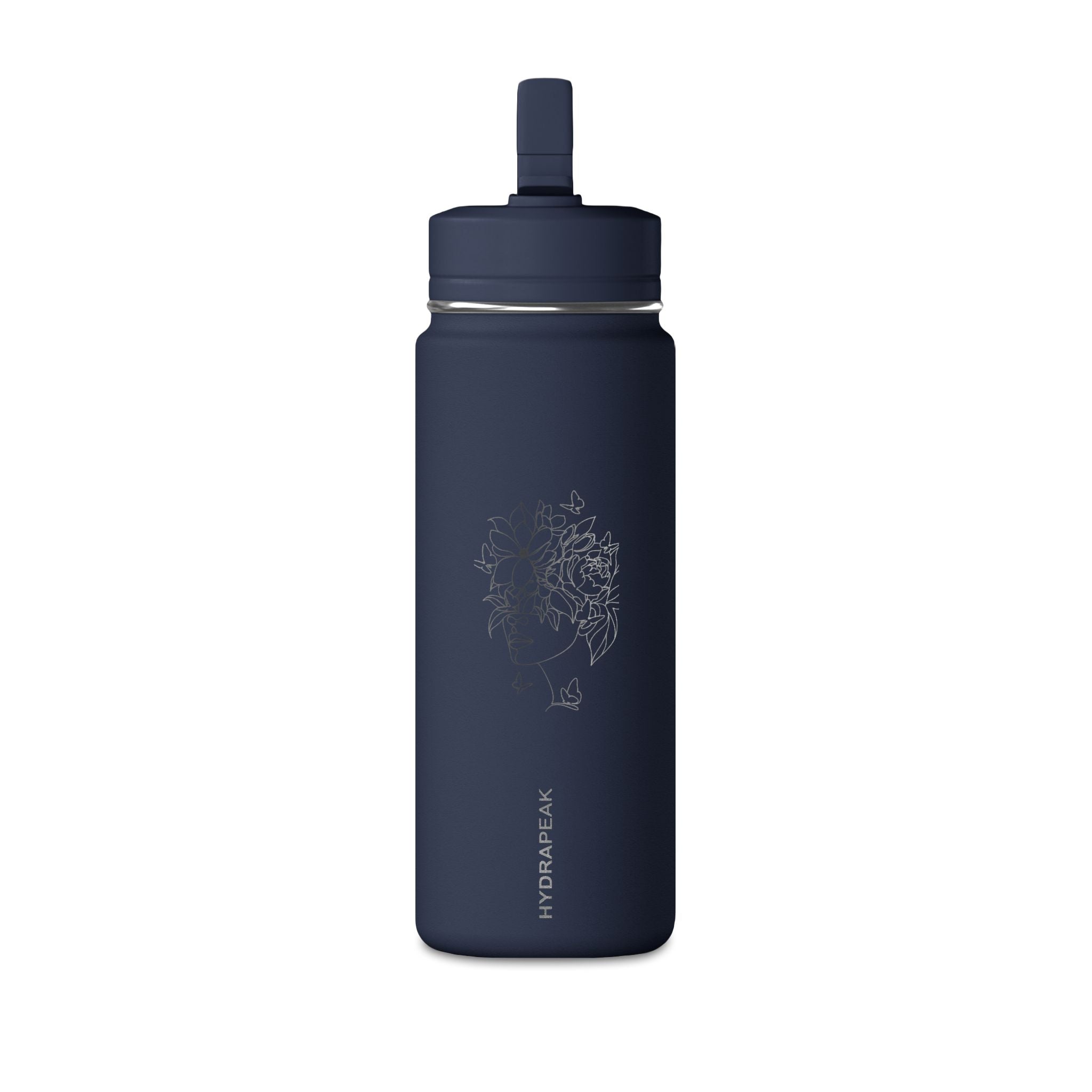 Personalisierte Trinkflasche Kinder mit Strohhalm | Edelstahl Trinkflasche Schule, Auslaufsicher Thermoflasche Kindergarten 590ml
