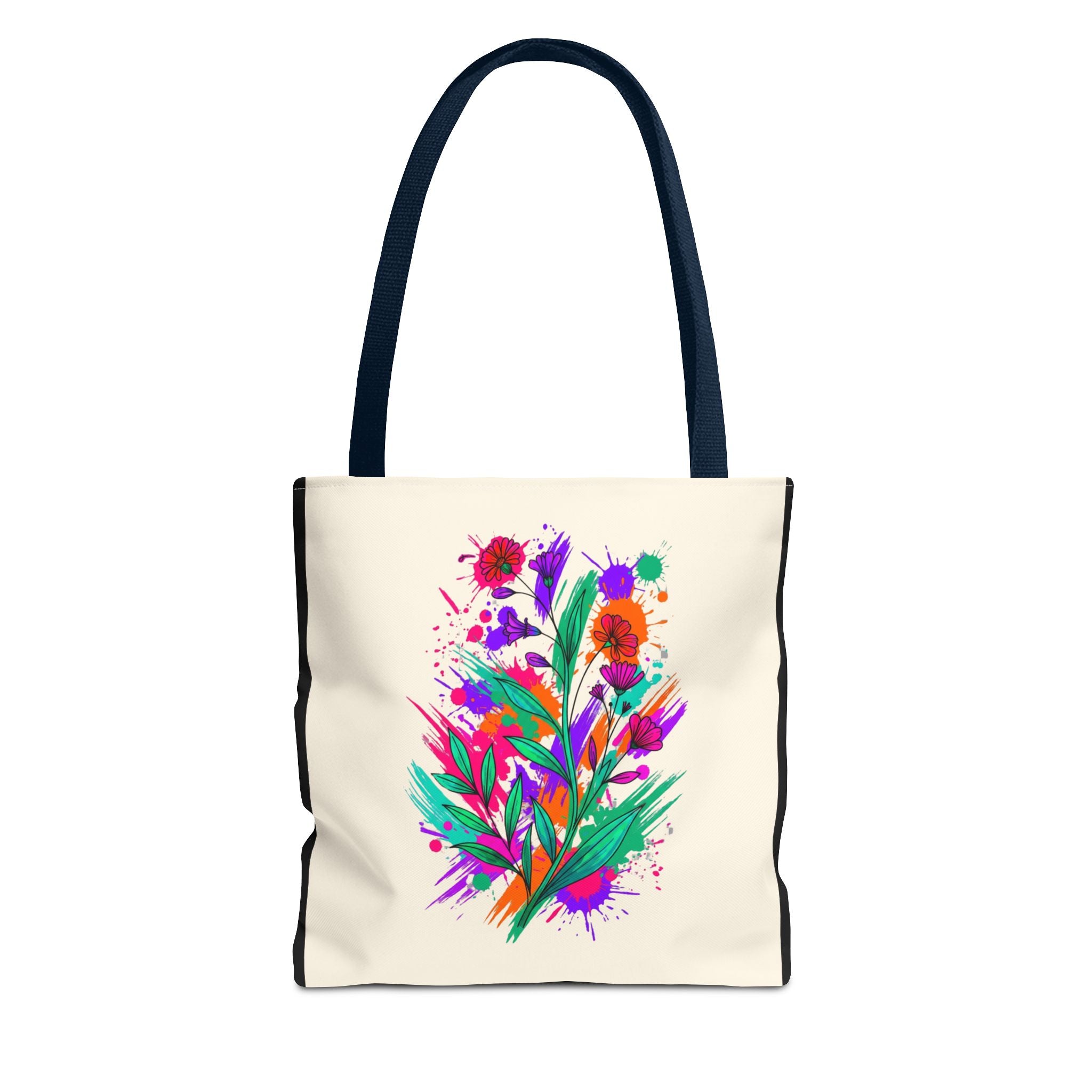 Polyester-Tragetasche „Aquarell-Blüten“ | Robuste Einkaufstasche mit Kunst-Flair