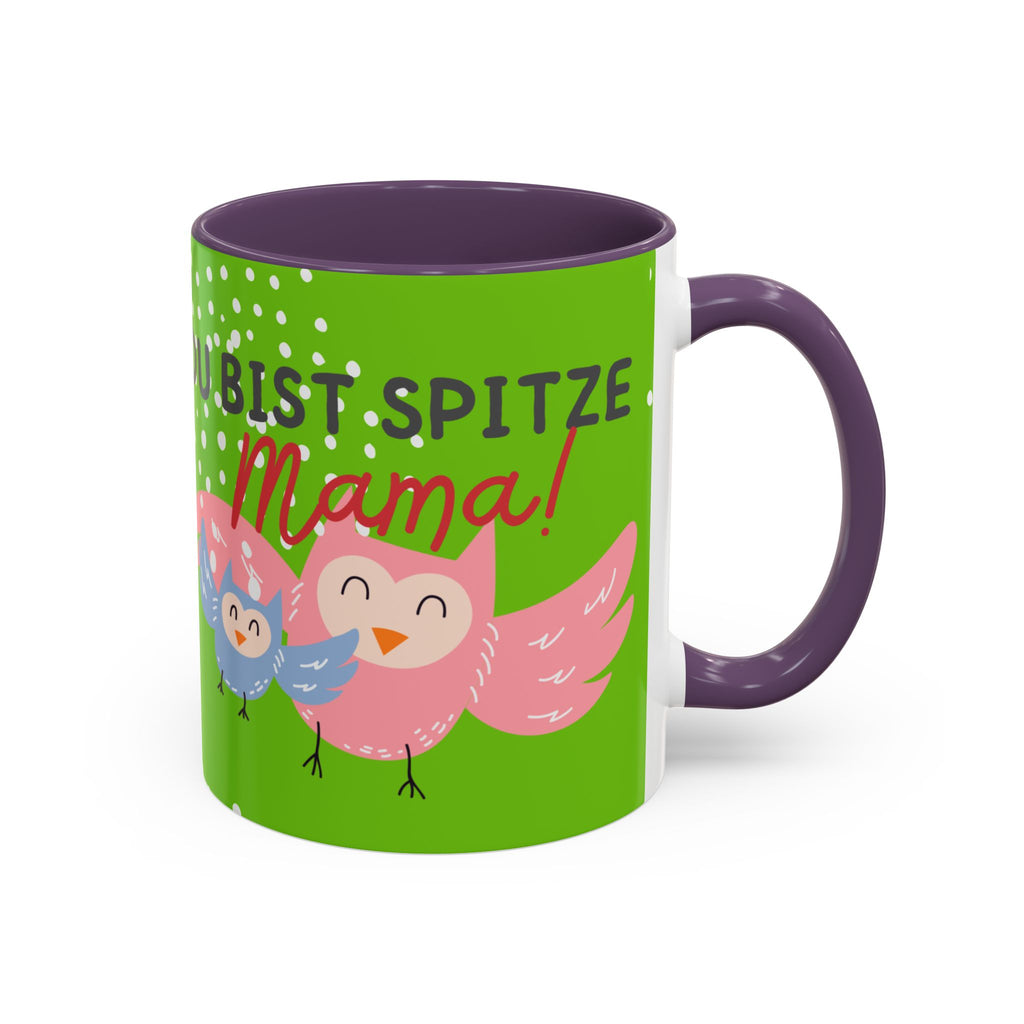 Mama Tasse – Du bist spitze! – Eulen-Motiv | Keramik Kaffeebecher Muttertagsgeschenk (11/15oz)
