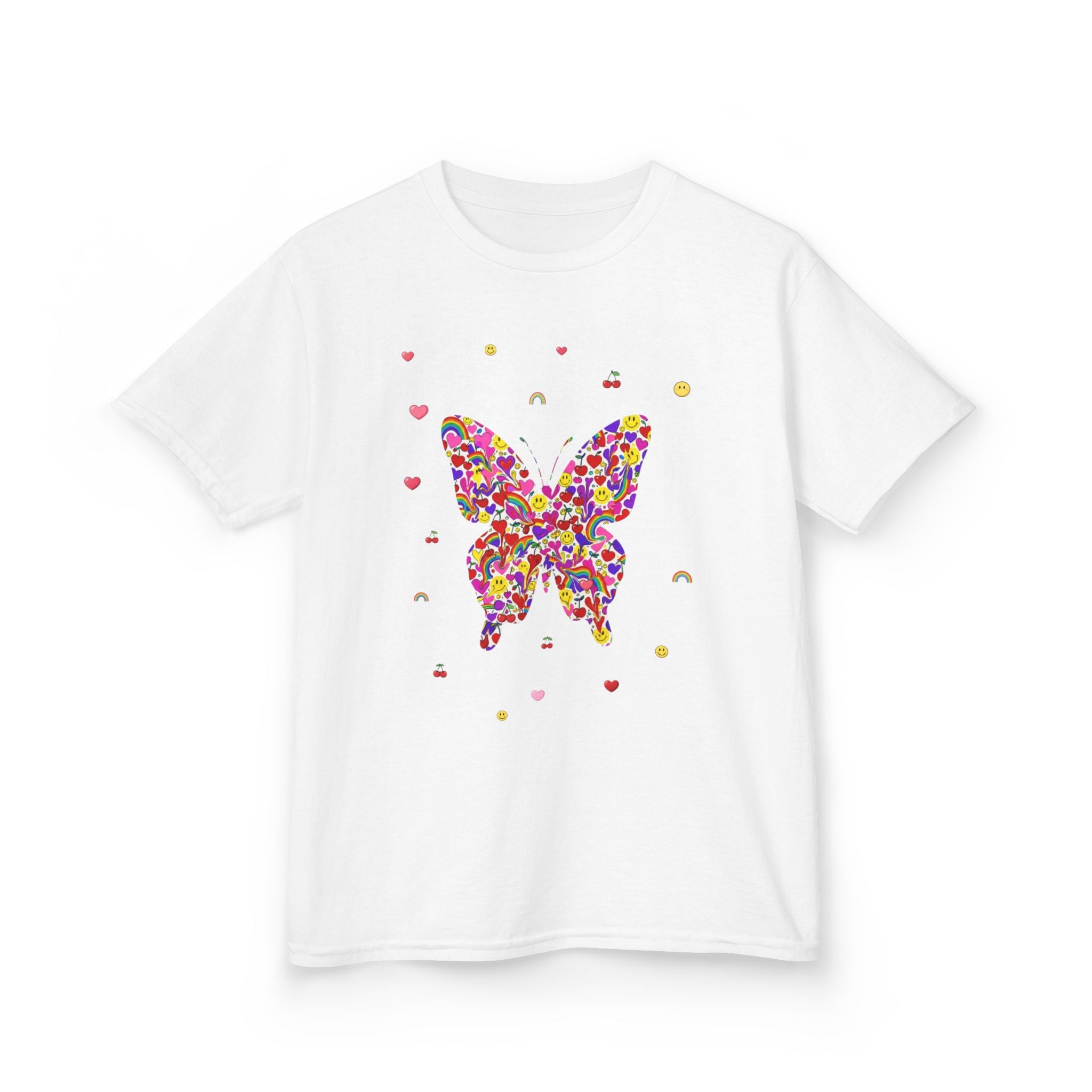 Kinder Baumwoll-T-Shirt „Konfetti-Schmetterling“ | Zertifiziertes Canvas-Shirt