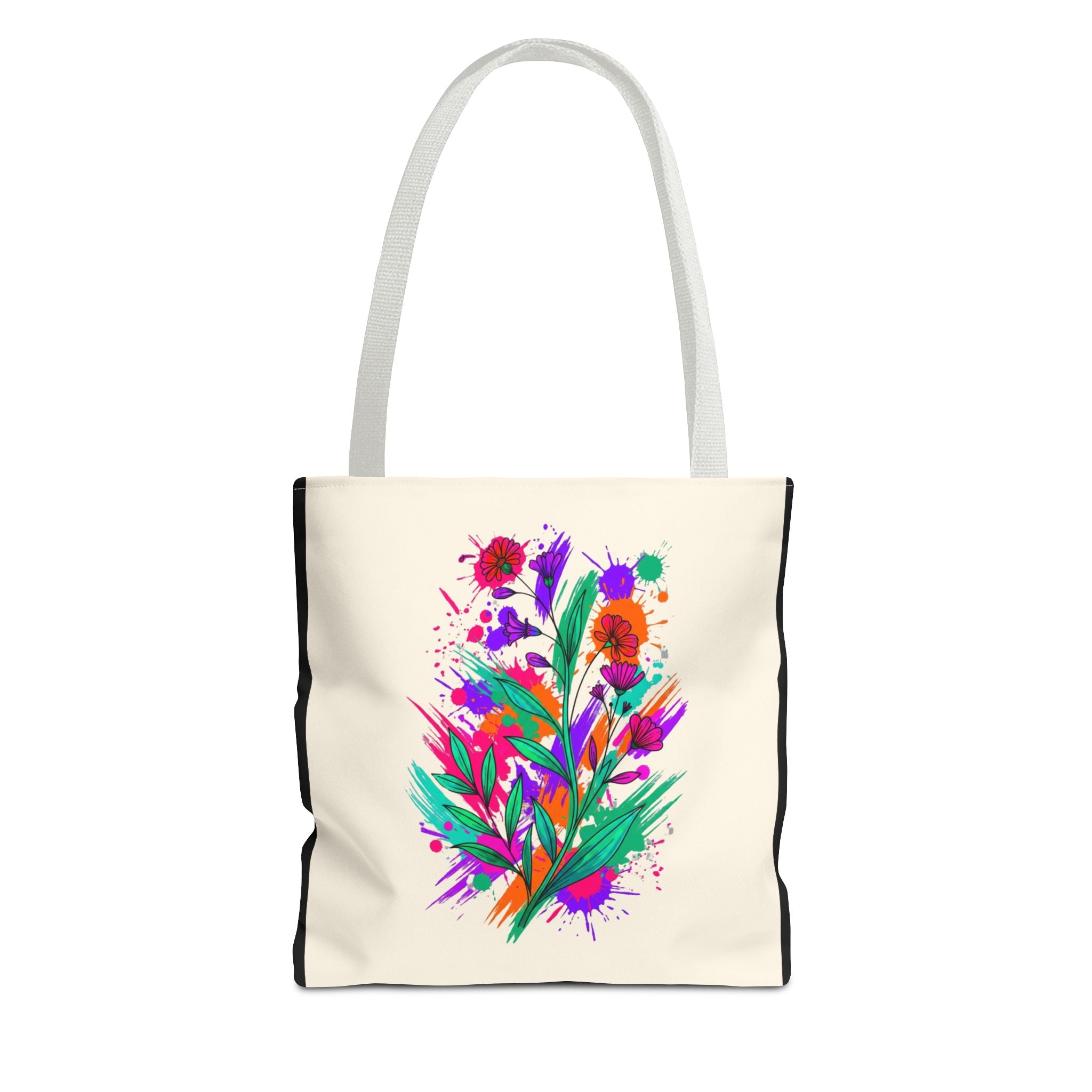 Polyester-Tragetasche „Aquarell-Blüten“ | Robuste Einkaufstasche mit Kunst-Flair